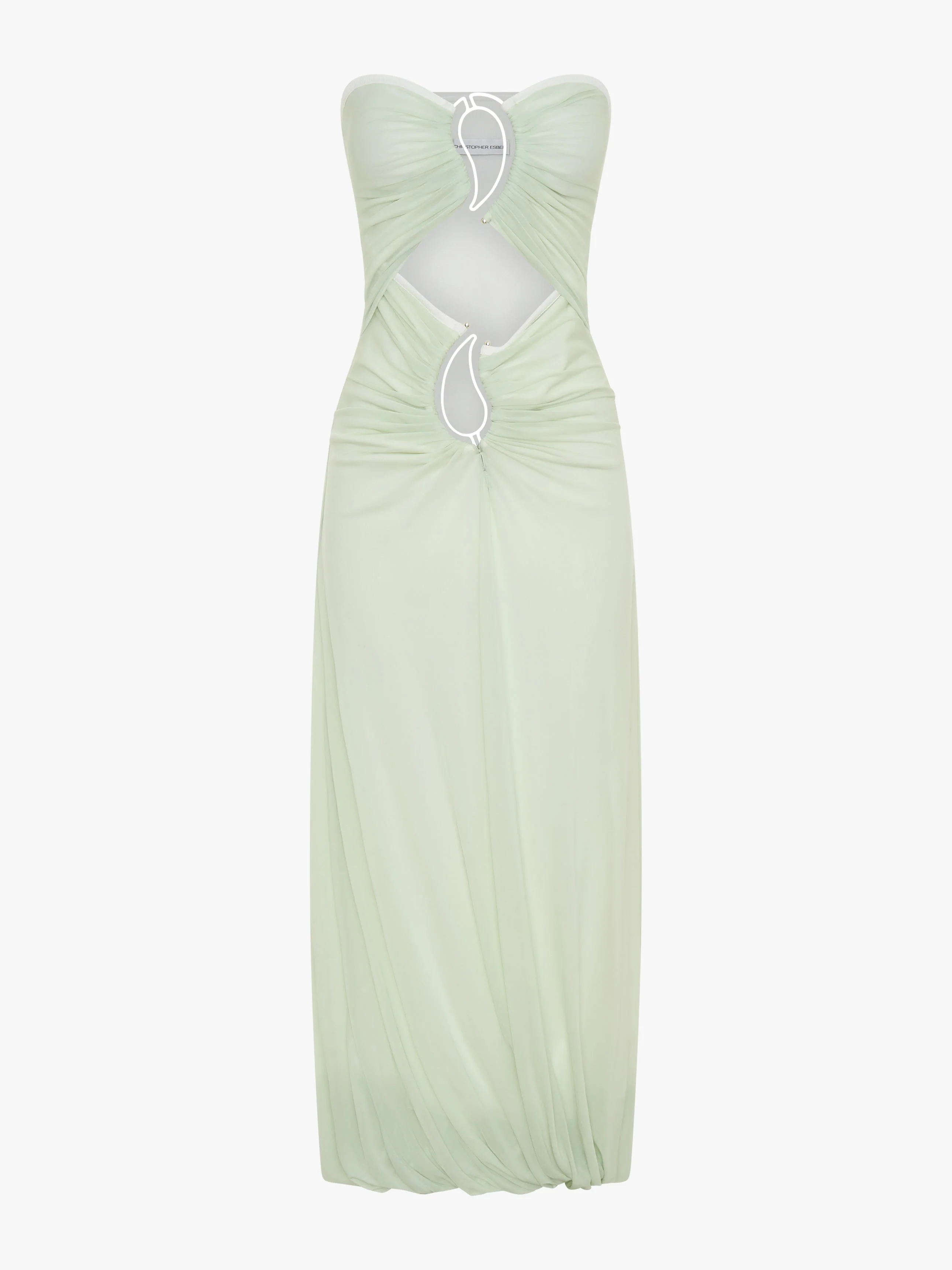 Christopher Esber - Paisley Overlay Encased Strapless Dress - Image 6