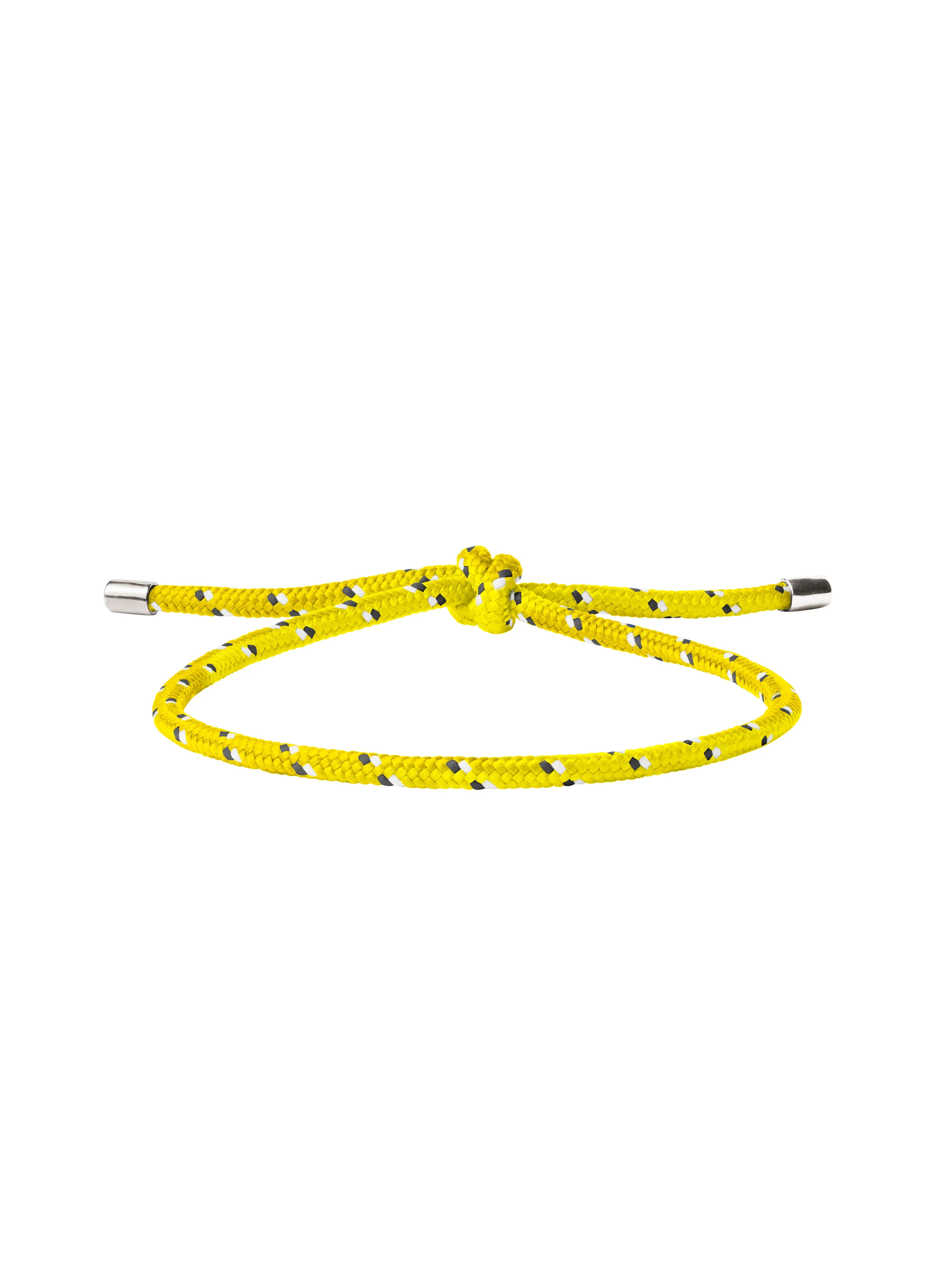 Dorsey - PARACORD JAUNE TIE ANKLET, SILVER - Image 2