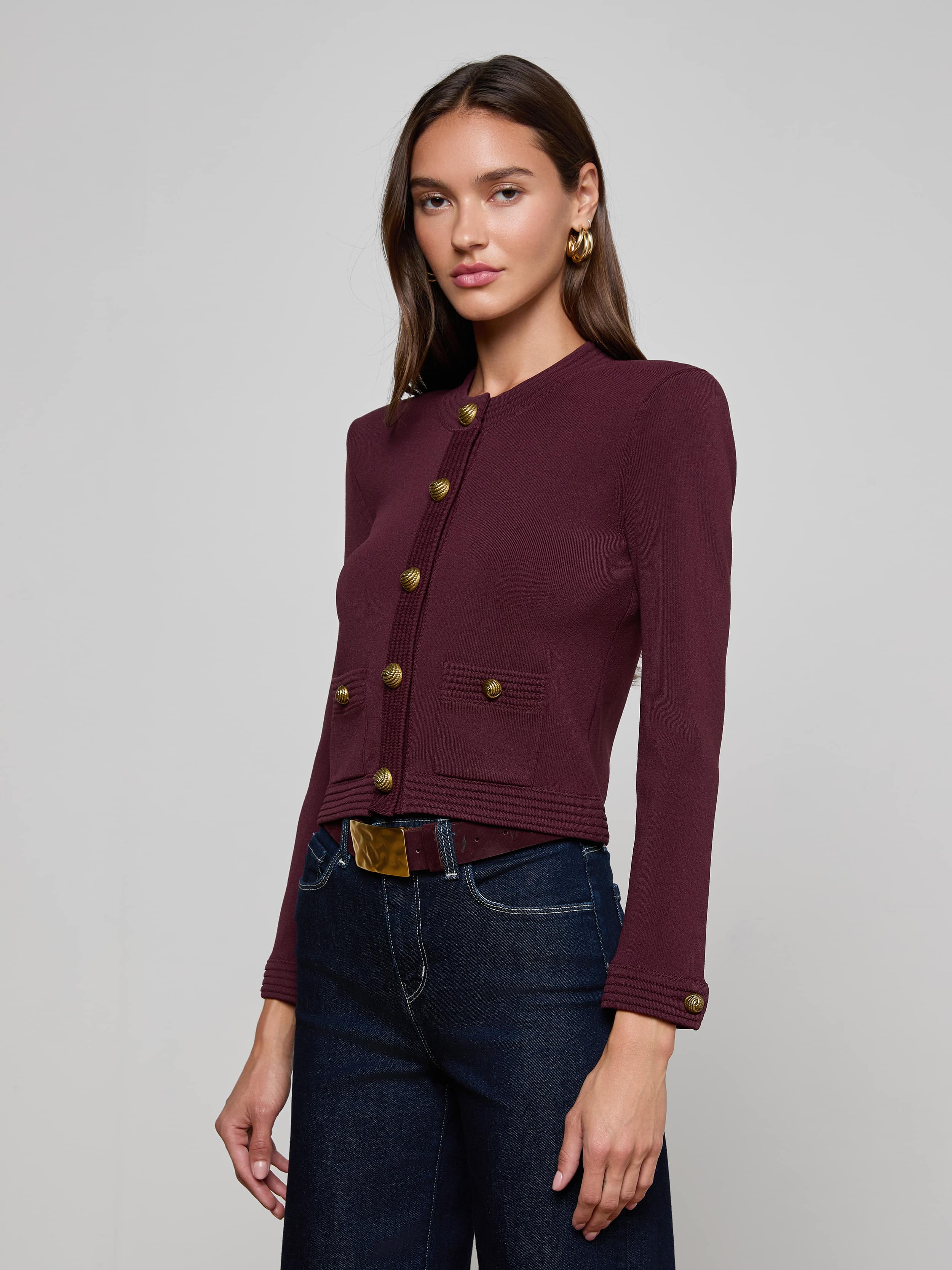 L'AGENCE - Patsy Cropped Cardigan - Image 10