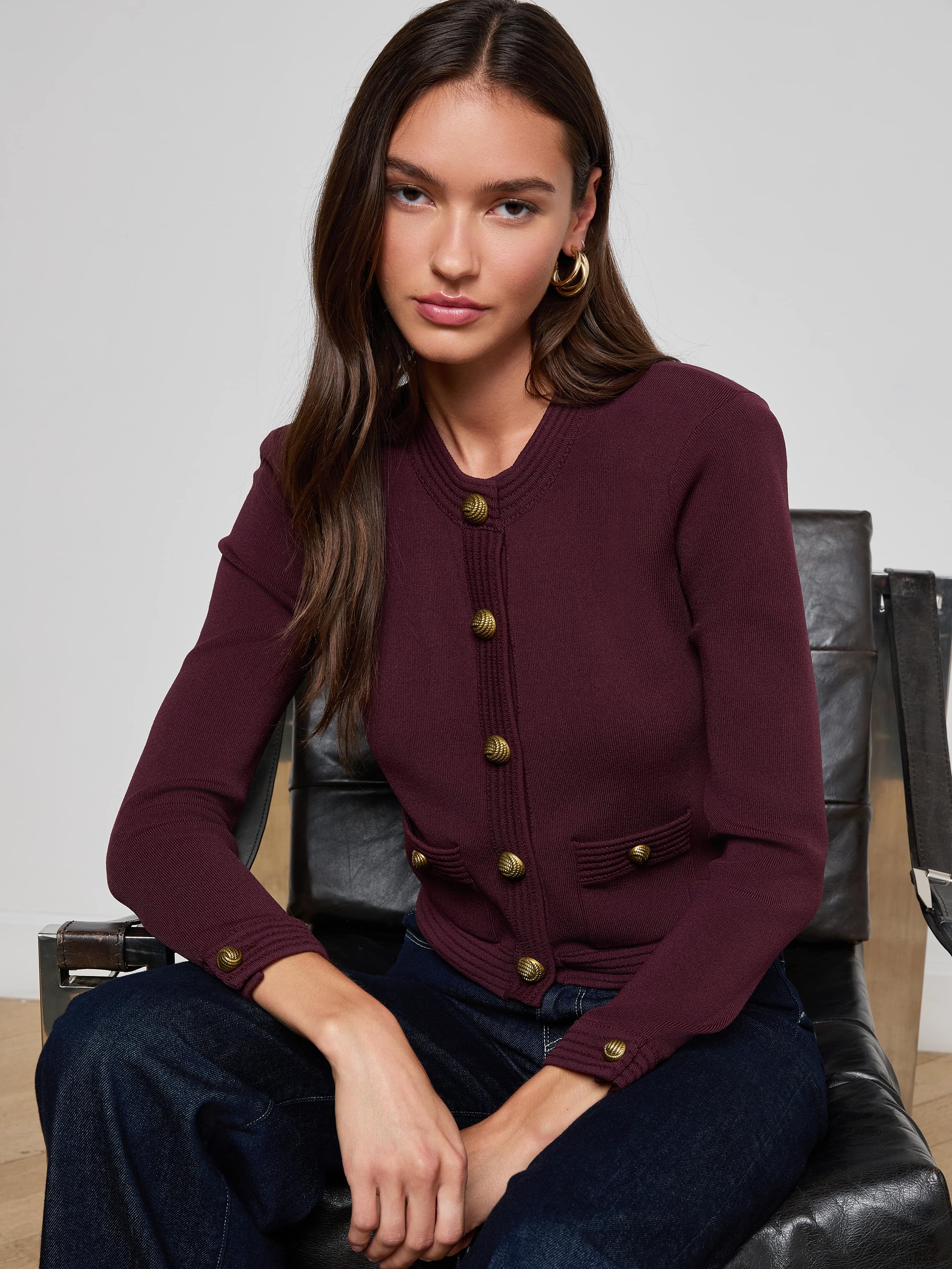 L'AGENCE - Patsy Cropped Cardigan - Image 5