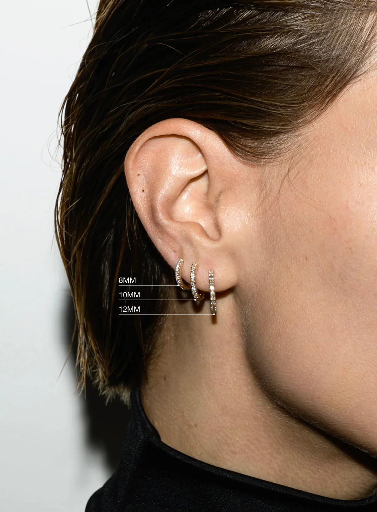 Dorsey - PAVÉ HUGGIE EARRING IN MOISSANITE - Image 6