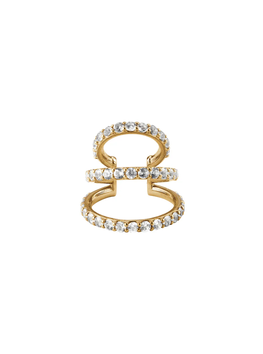 Dorsey - Pavé Triple Ear Cuff, Gold