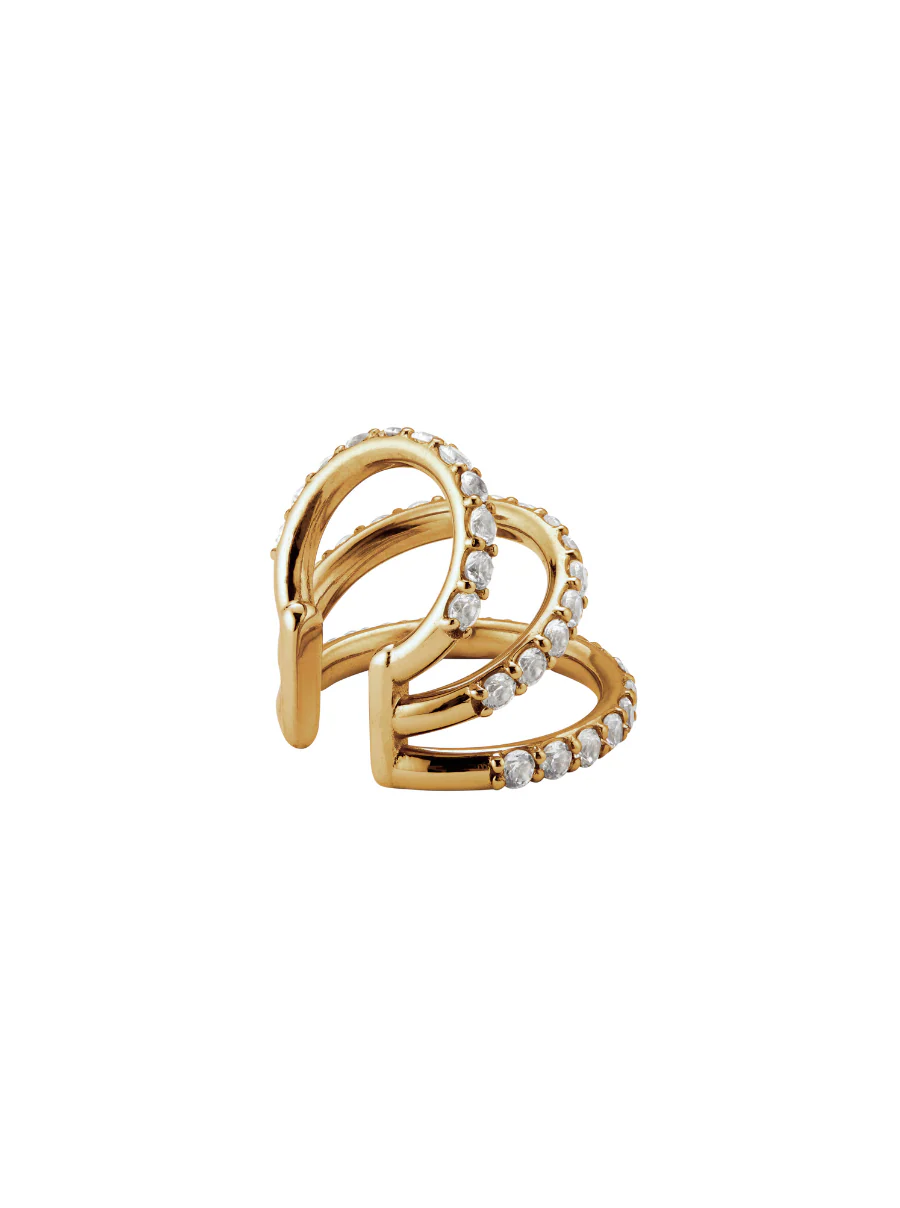 Dorsey - Pavé Triple Ear Cuff, Gold - Image 2