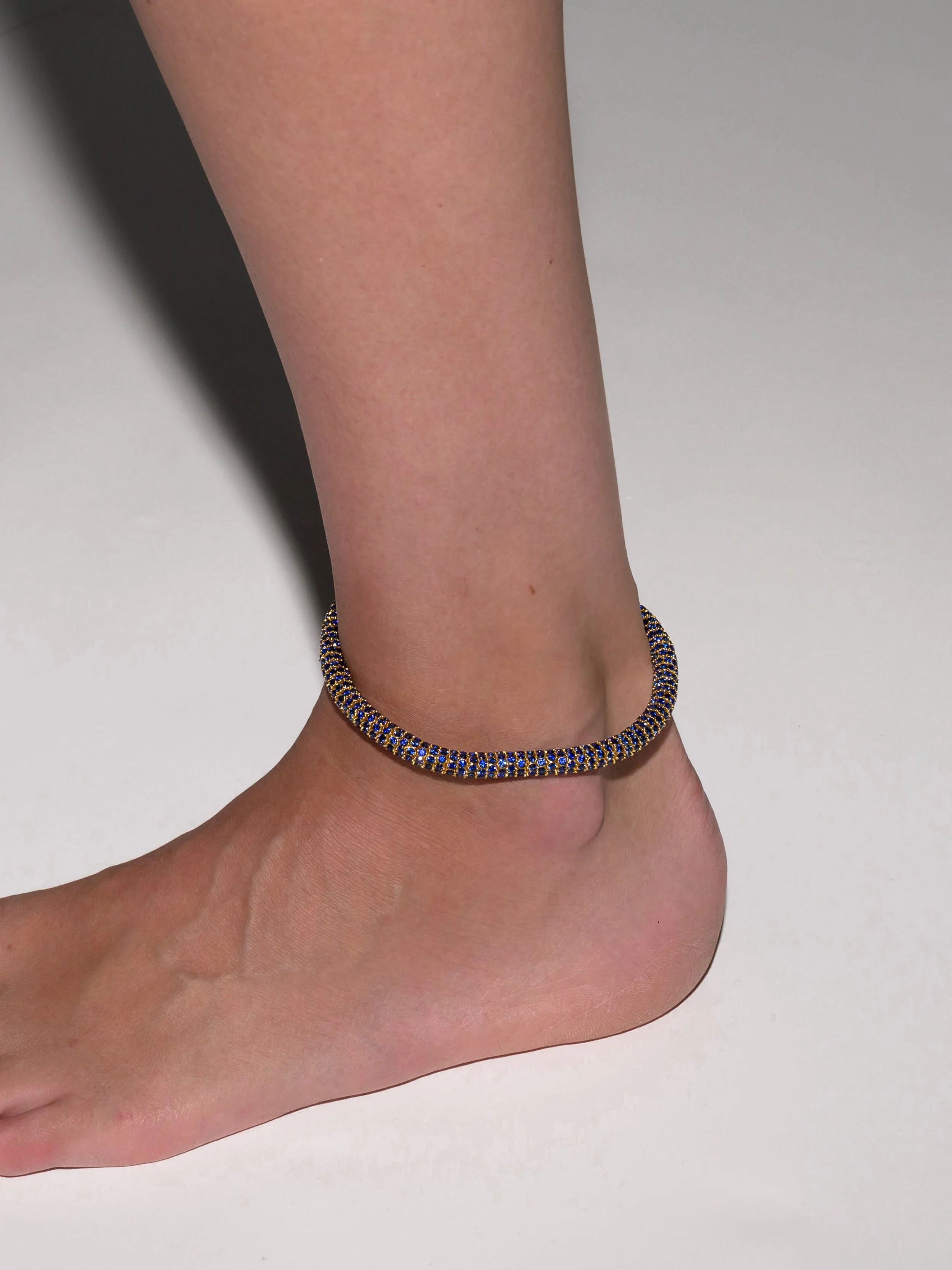Dorsey - CELESTE ANKLET, LAB BLUE SAPPHIRE, GOLD - Image 3