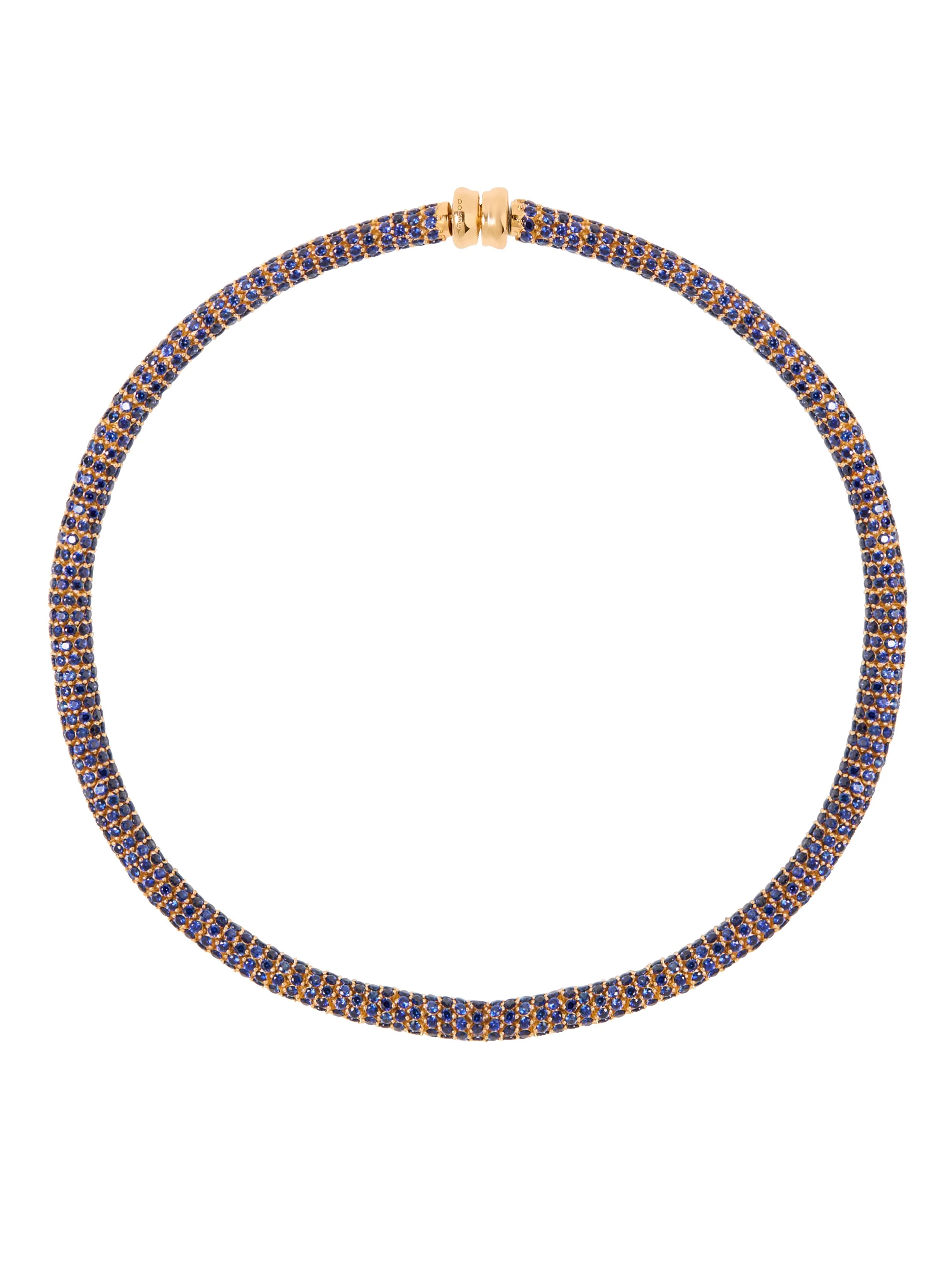 Dorsey - CELESTE NECKLACE, LAB BLUE SAPPHIRE, GOLD