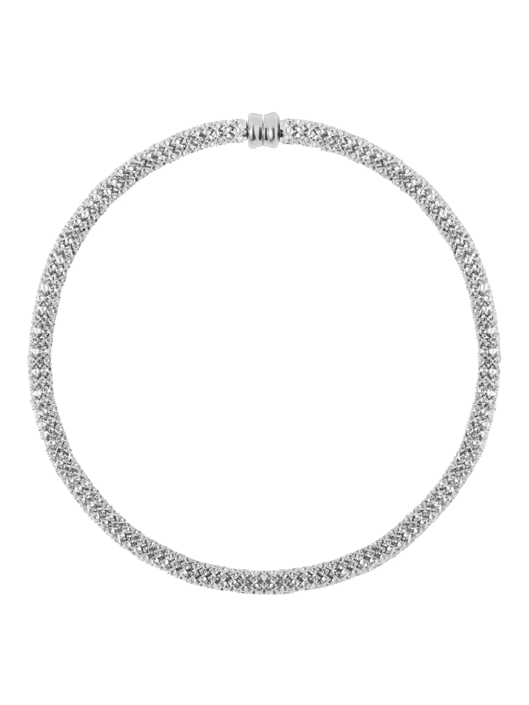 Dorsey - CELESTE NECKLACE, LAB WHITE SAPPHIRE, SILVER