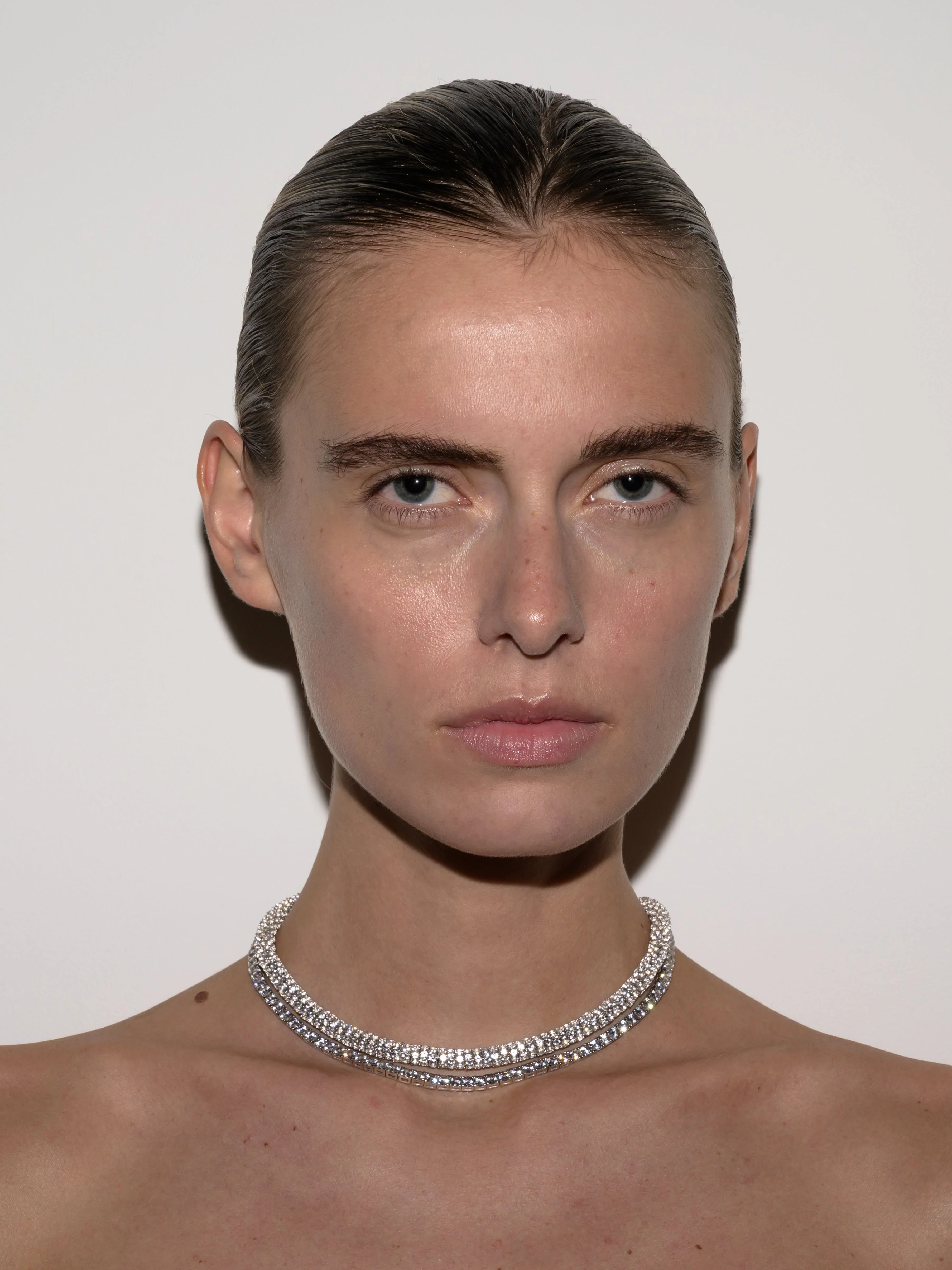 Dorsey - CELESTE NECKLACE, LAB WHITE SAPPHIRE, SILVER - Image 3