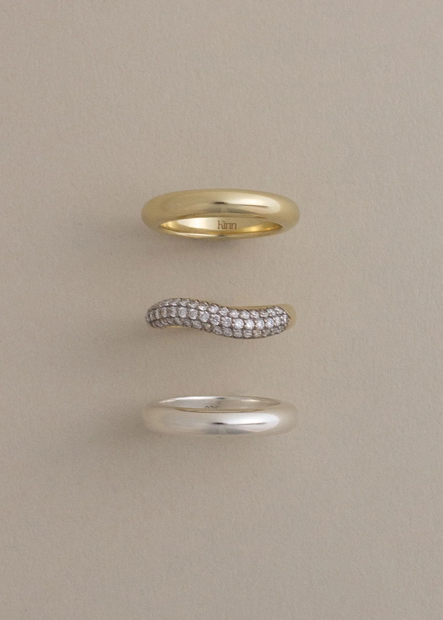 Kinn - Pavé Wave Ring Diamond - Image 3