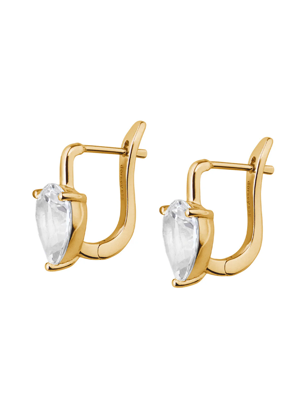 Dorsey - PORTER PEAR - CUT EARRINGS IN LAB WHITE SAPPHIRE - Image 2
