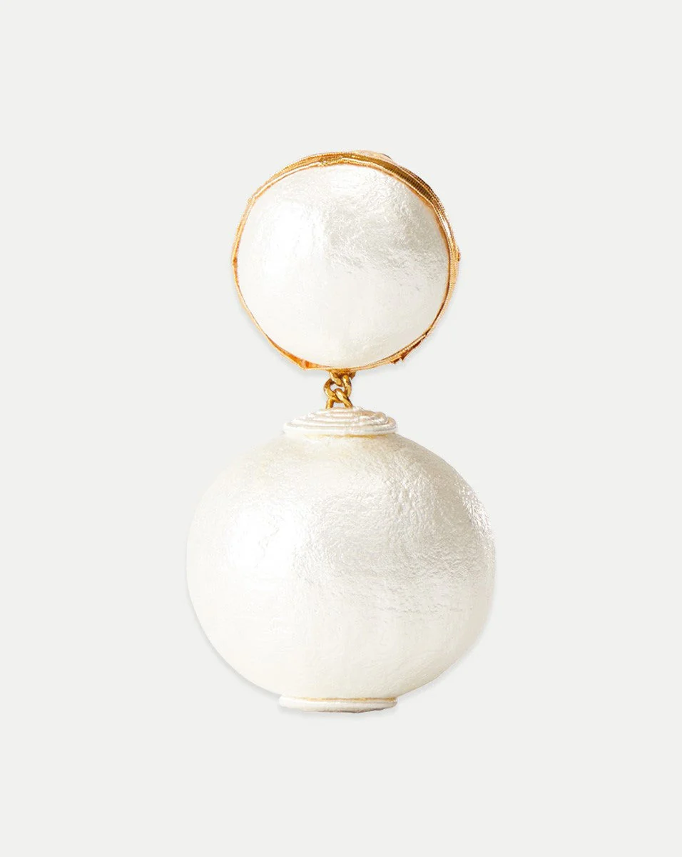 Veronica Beard - Pearl 2 Drop Earrings | Clip Backing - Image 3