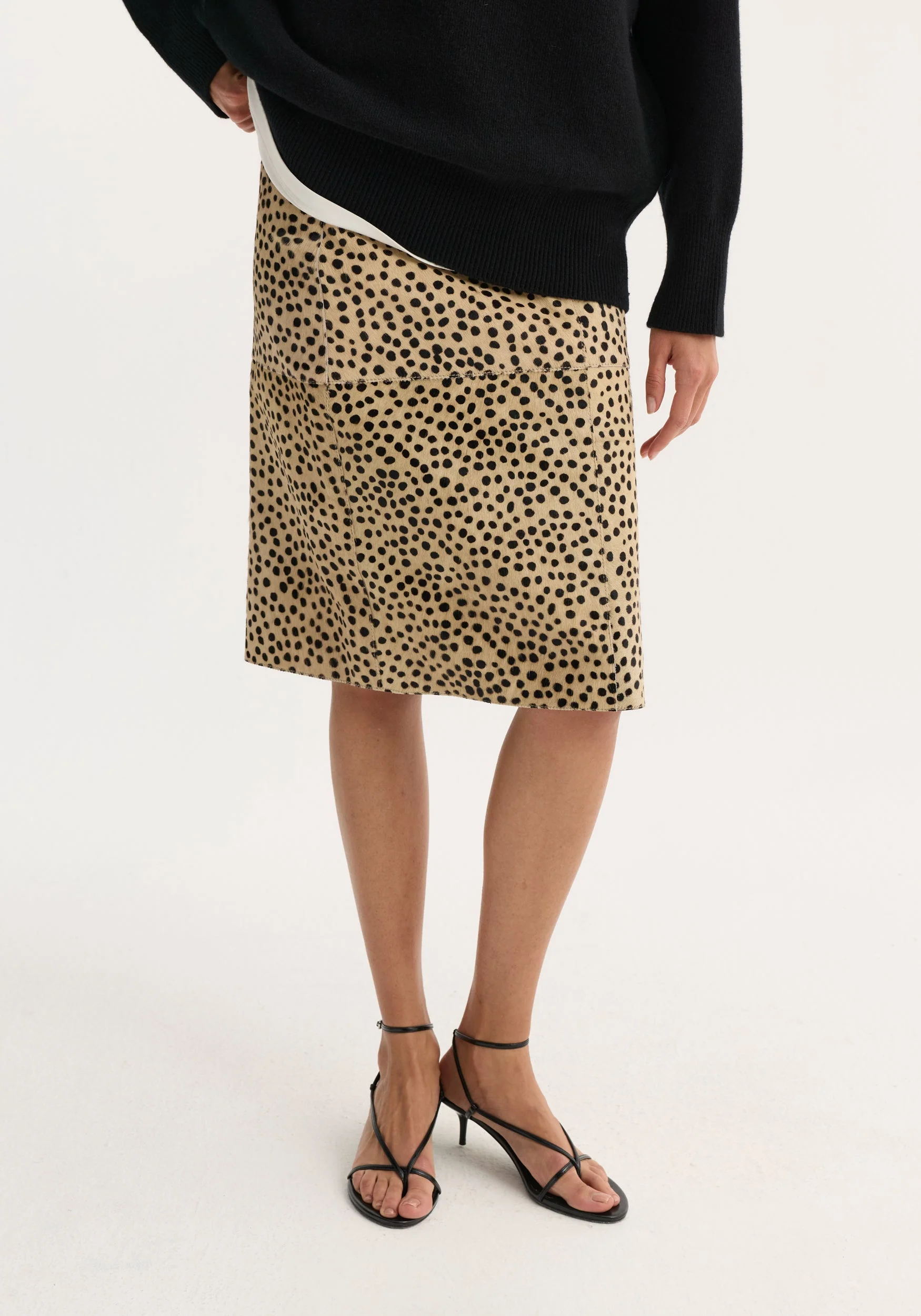 ROHE - Pony hair pencil skirt | cheetah - Image 3
