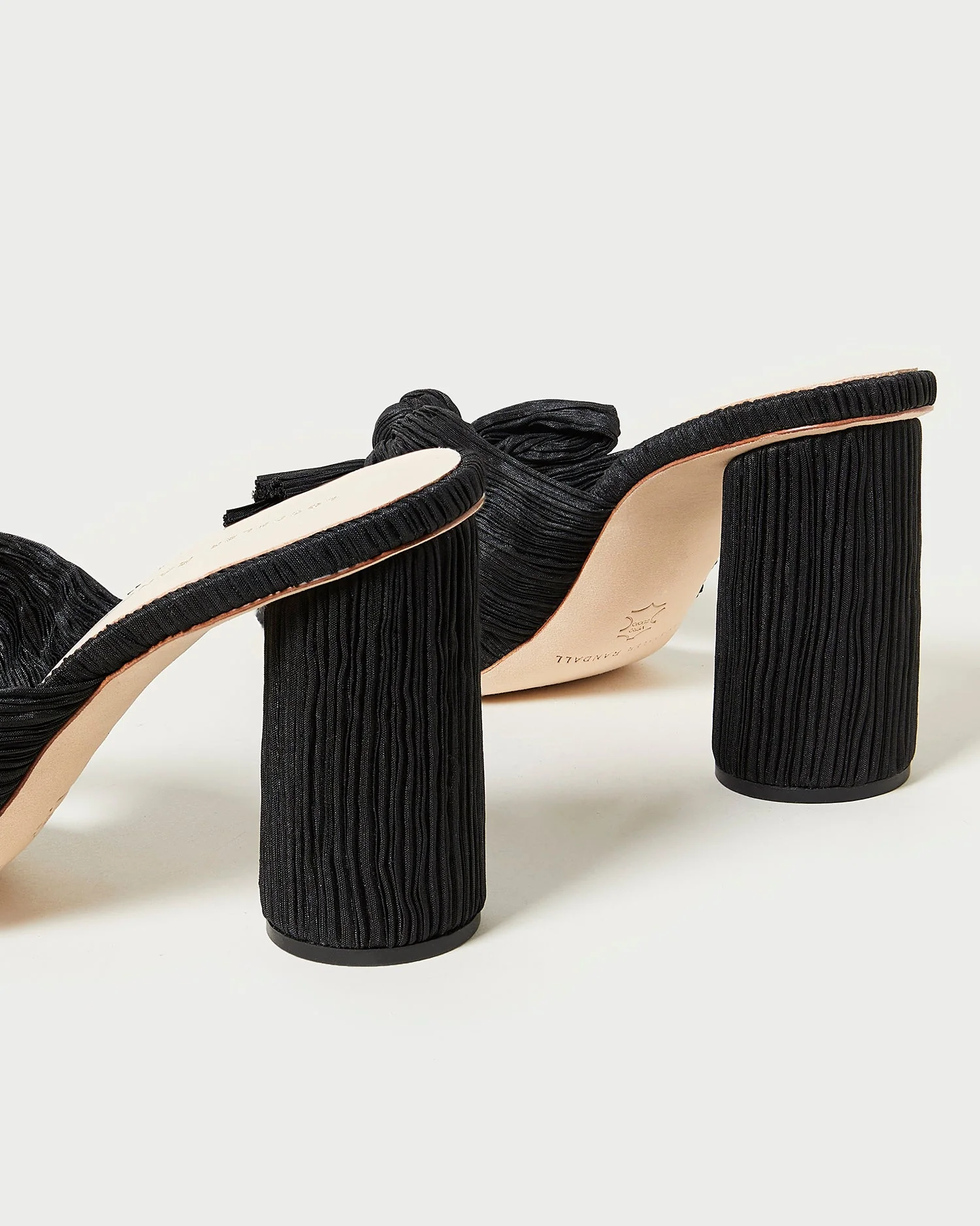 Loeffler Randall - Penny Black Pleated Bow Heel - Image 5