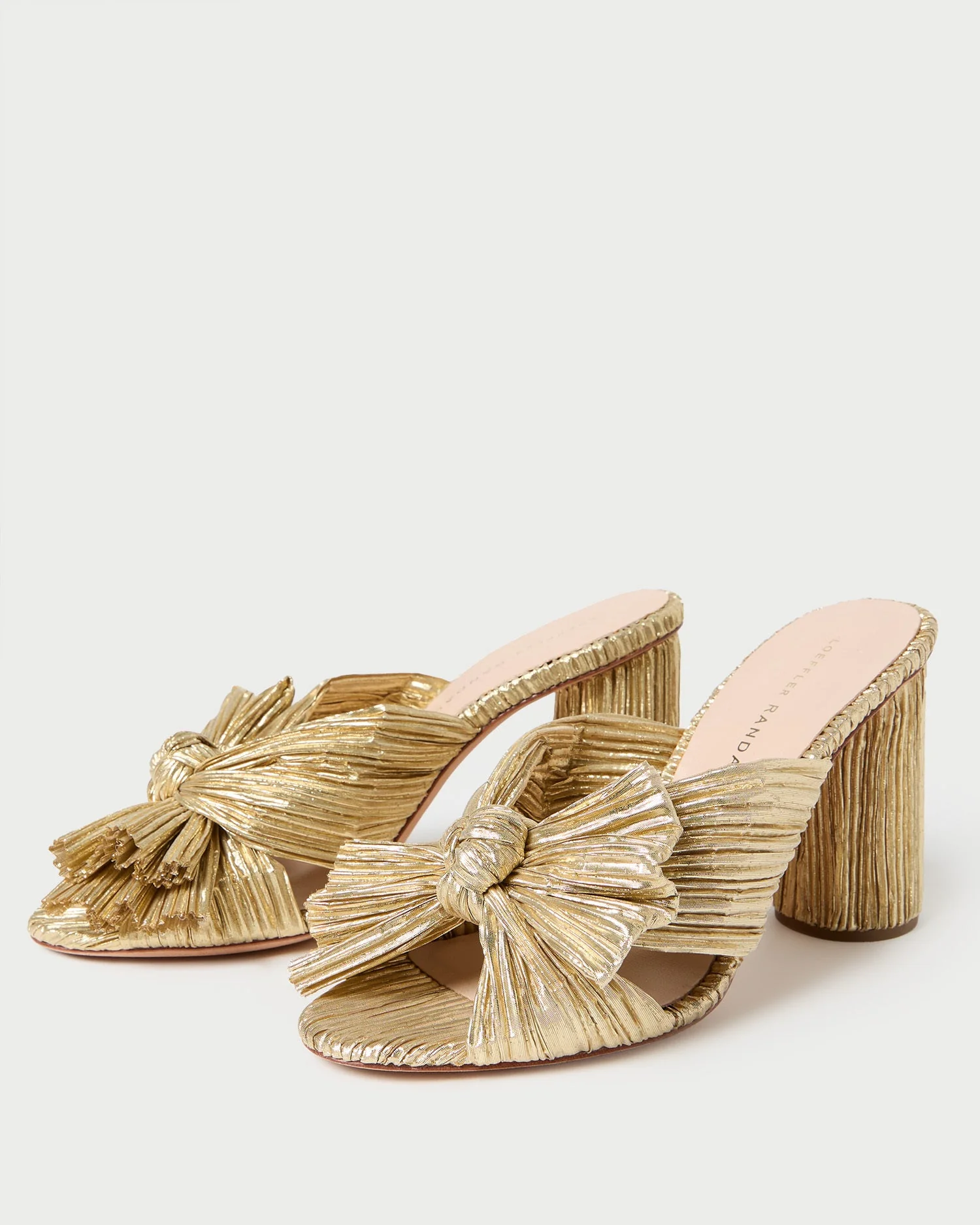 Loeffler Randall - Penny Gold Pleated Bow Heel - Image 3