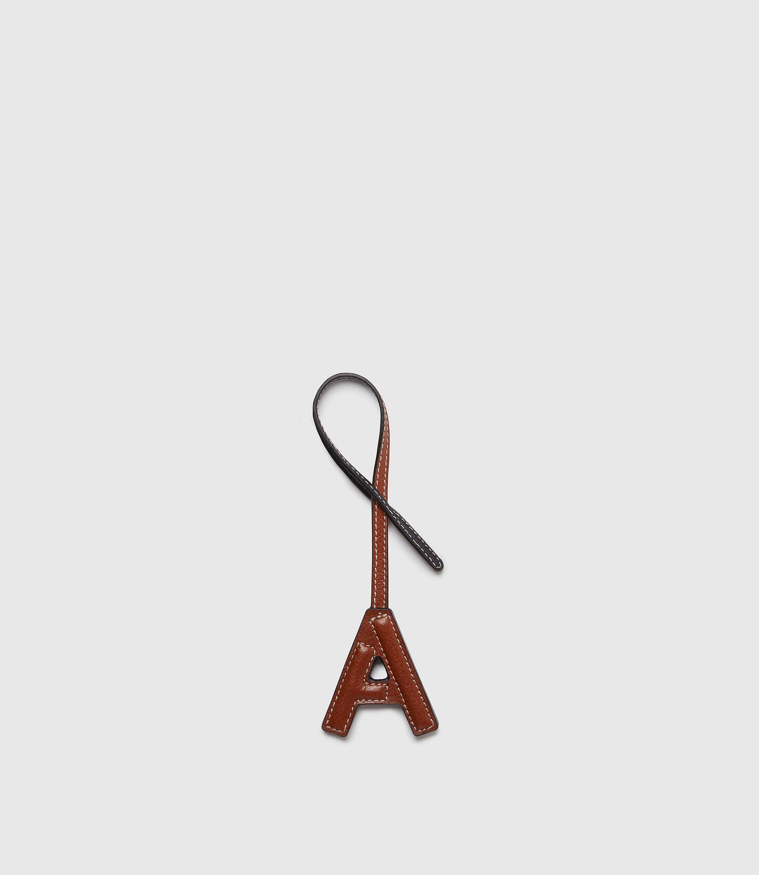Metier - Personalisation Letter Charm Buffalo Cognac and Black with Salt Stitching
