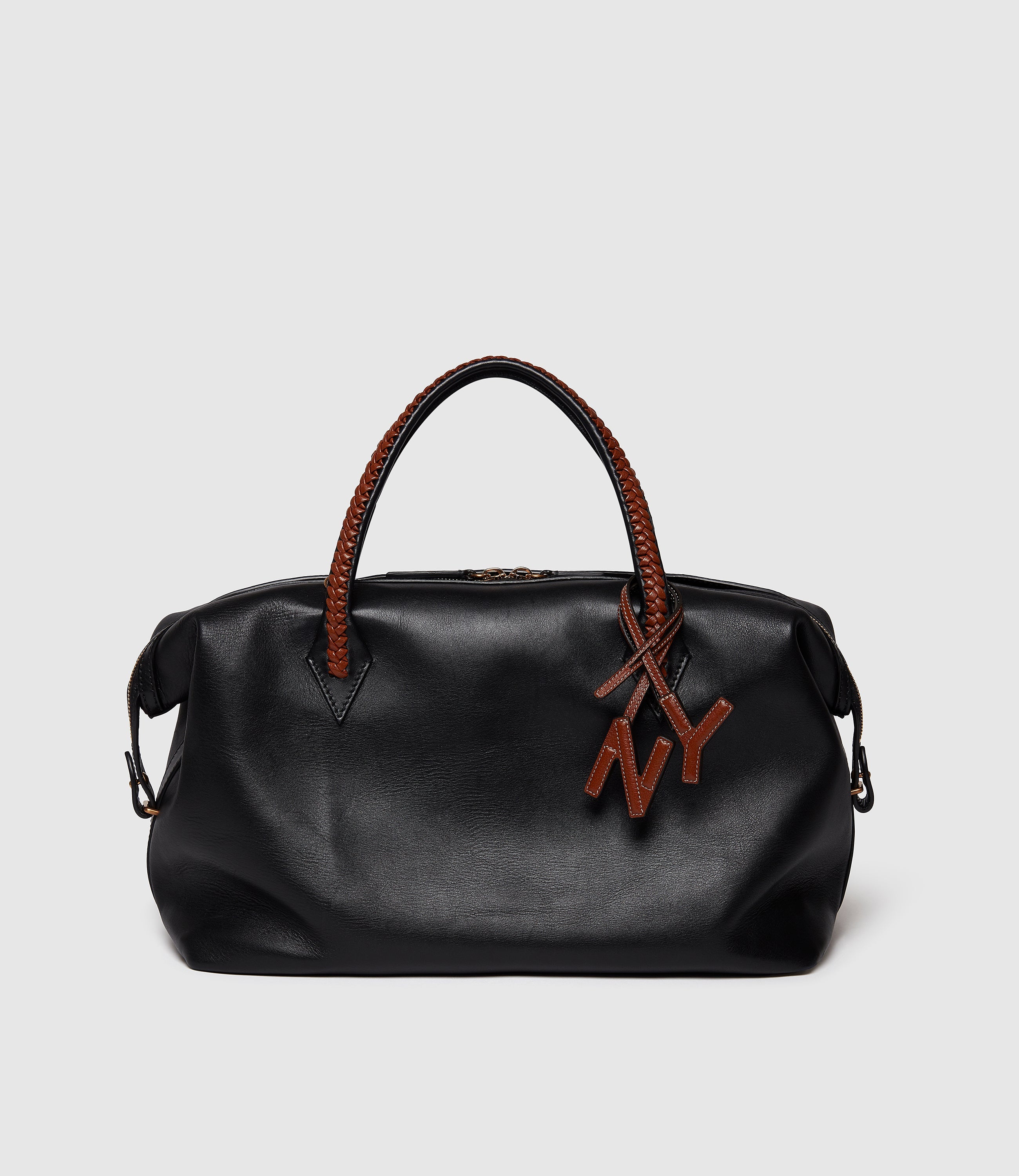 Metier - Personalisation Letter Charm Buffalo Cognac and Black with Salt Stitching - Image 4