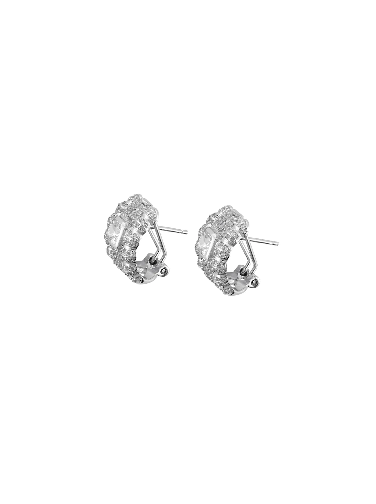 Dorsey - PETITE CRAWFORD EARRINGS IN LAB WHITE SAPPHIRE - Image 2
