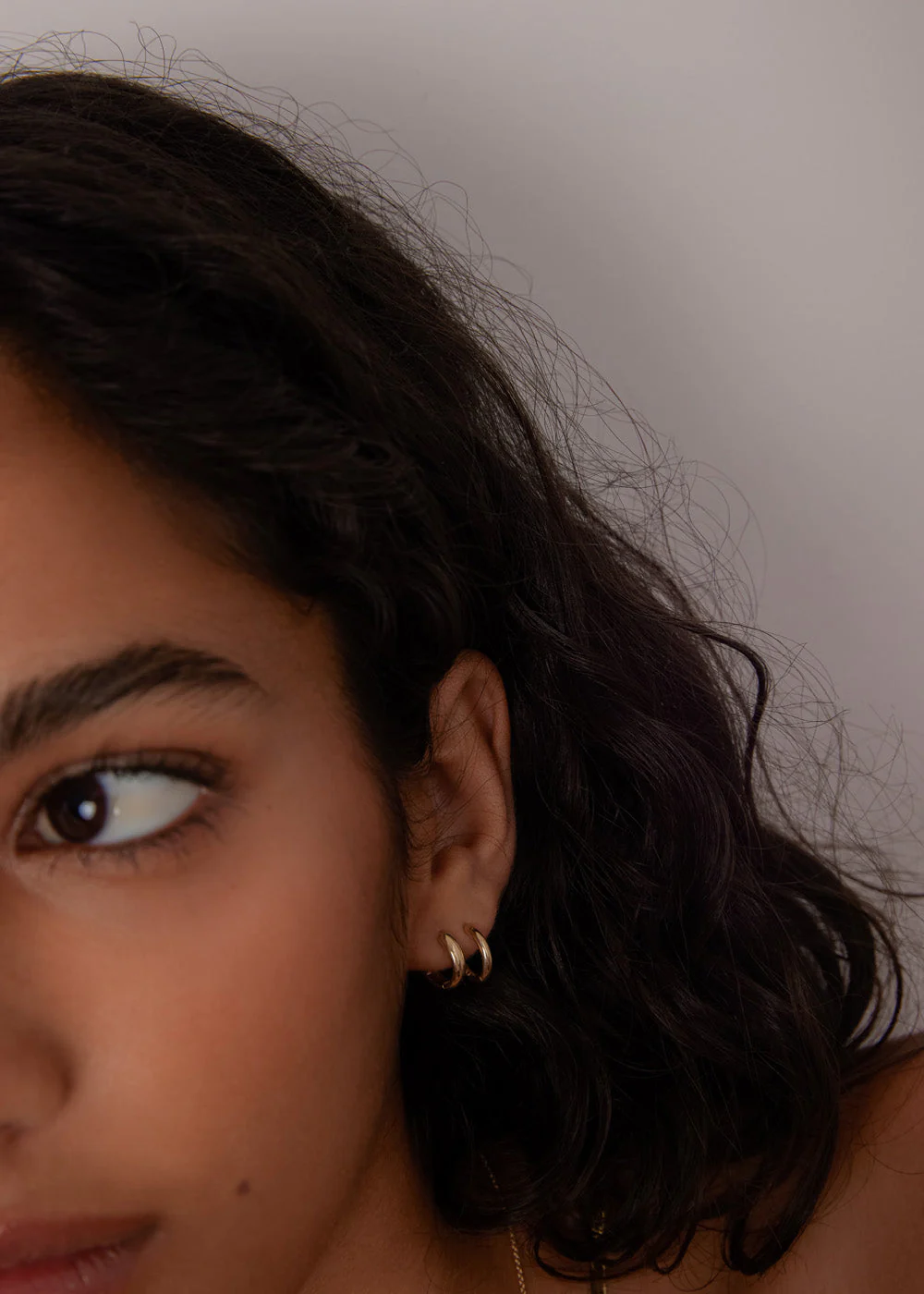 Kinn - Petite & Classic Huggie Earring Stack - Image 3