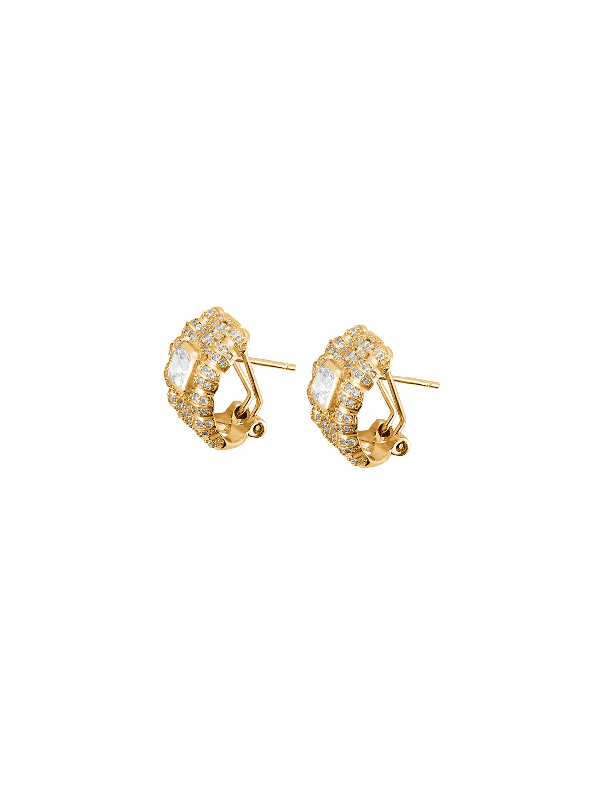 Dorsey - PETITE CRAWFORD EARRINGS IN LAB WHITE SAPPHIRE - Image 2