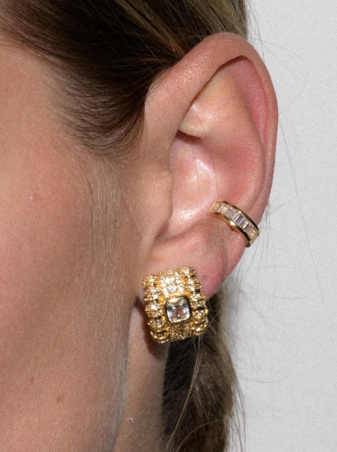 Dorsey - PETITE CRAWFORD EARRINGS IN LAB WHITE SAPPHIRE - Image 4