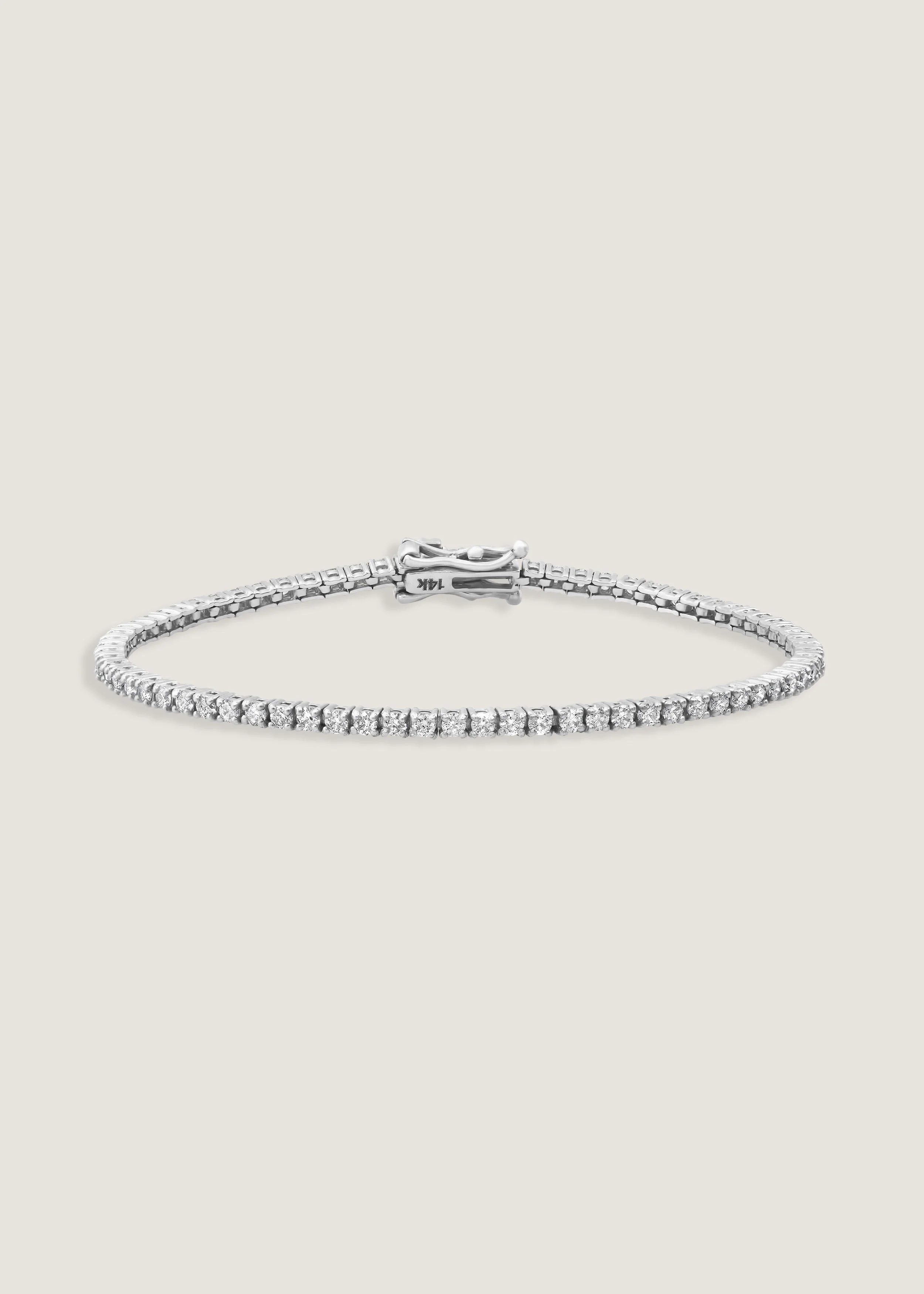 Kinn - Classic Diana Tennis Bracelet 2.90ctw White Gold