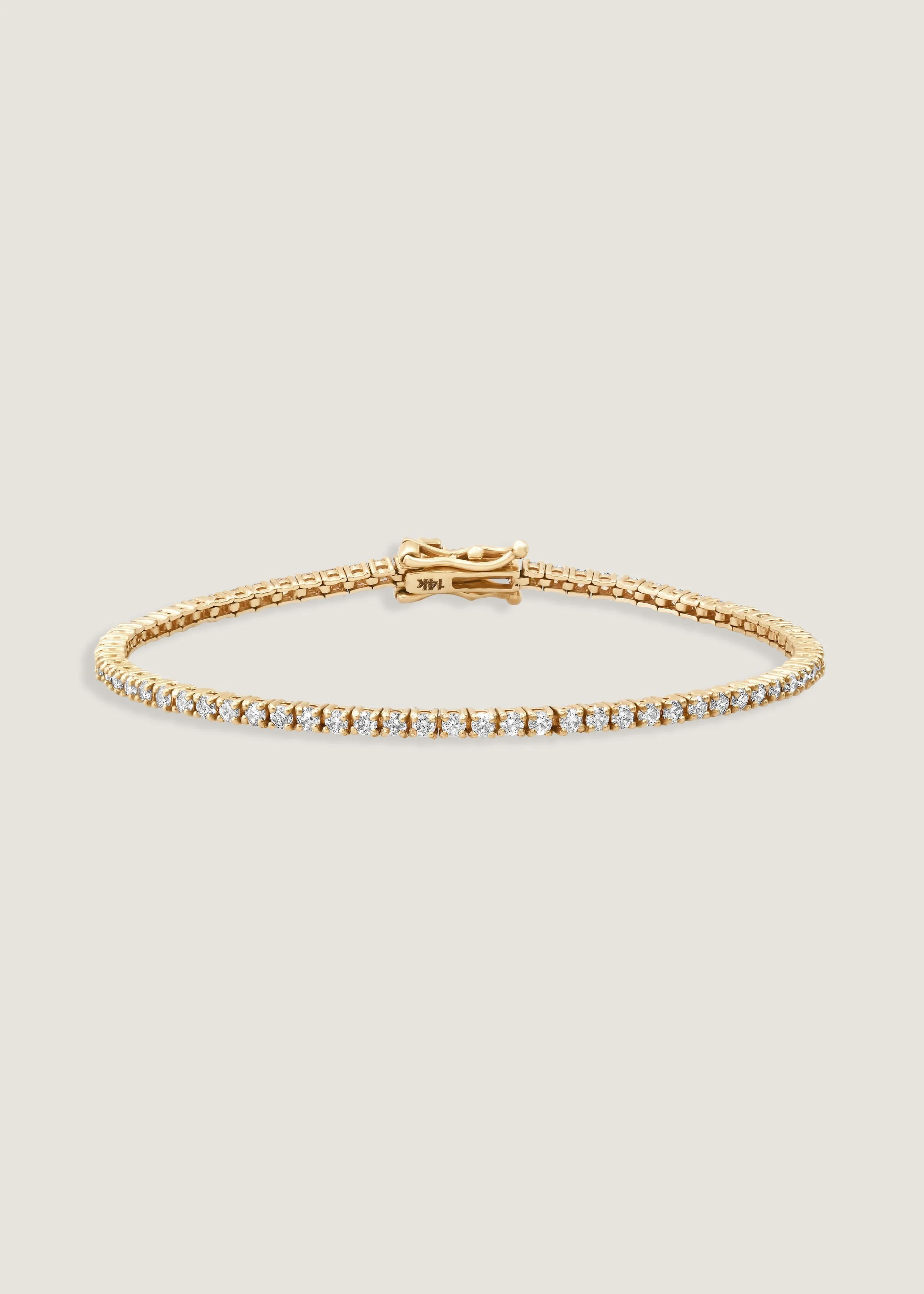 Kinn - Classic Diana Tennis Bracelet 2.90ctw Yellow Gold