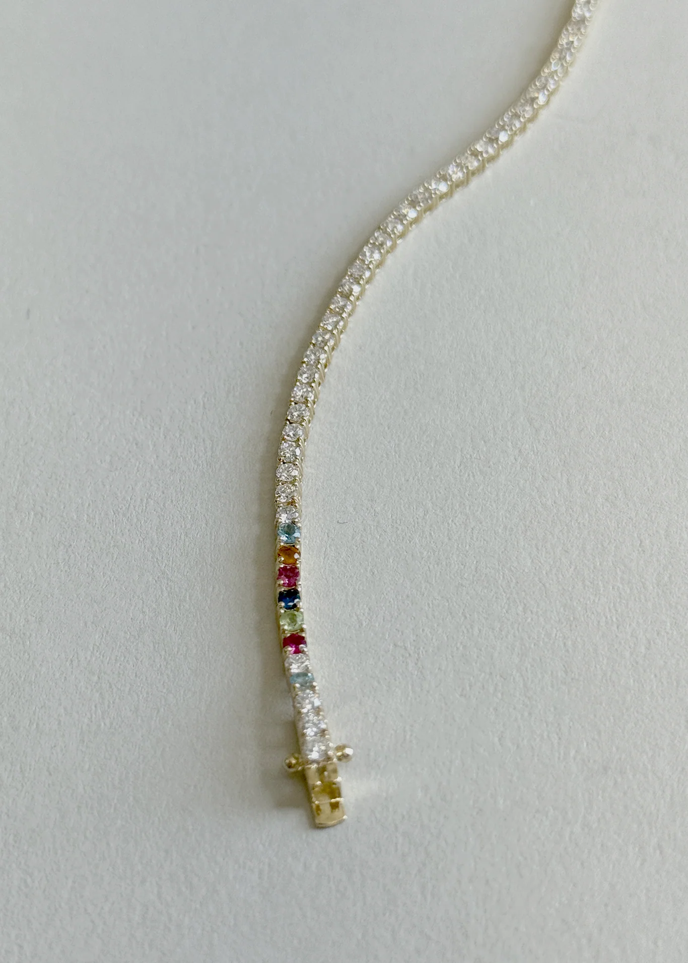 Kinn - Classic Diana Tennis Birthstone Bracelet Yellow Gold - Image 3