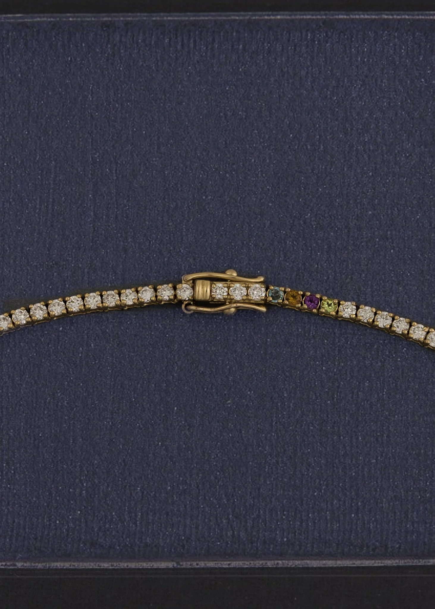 Kinn - Petite Diana Birthstone Tennis Necklace White Gold - Image 4