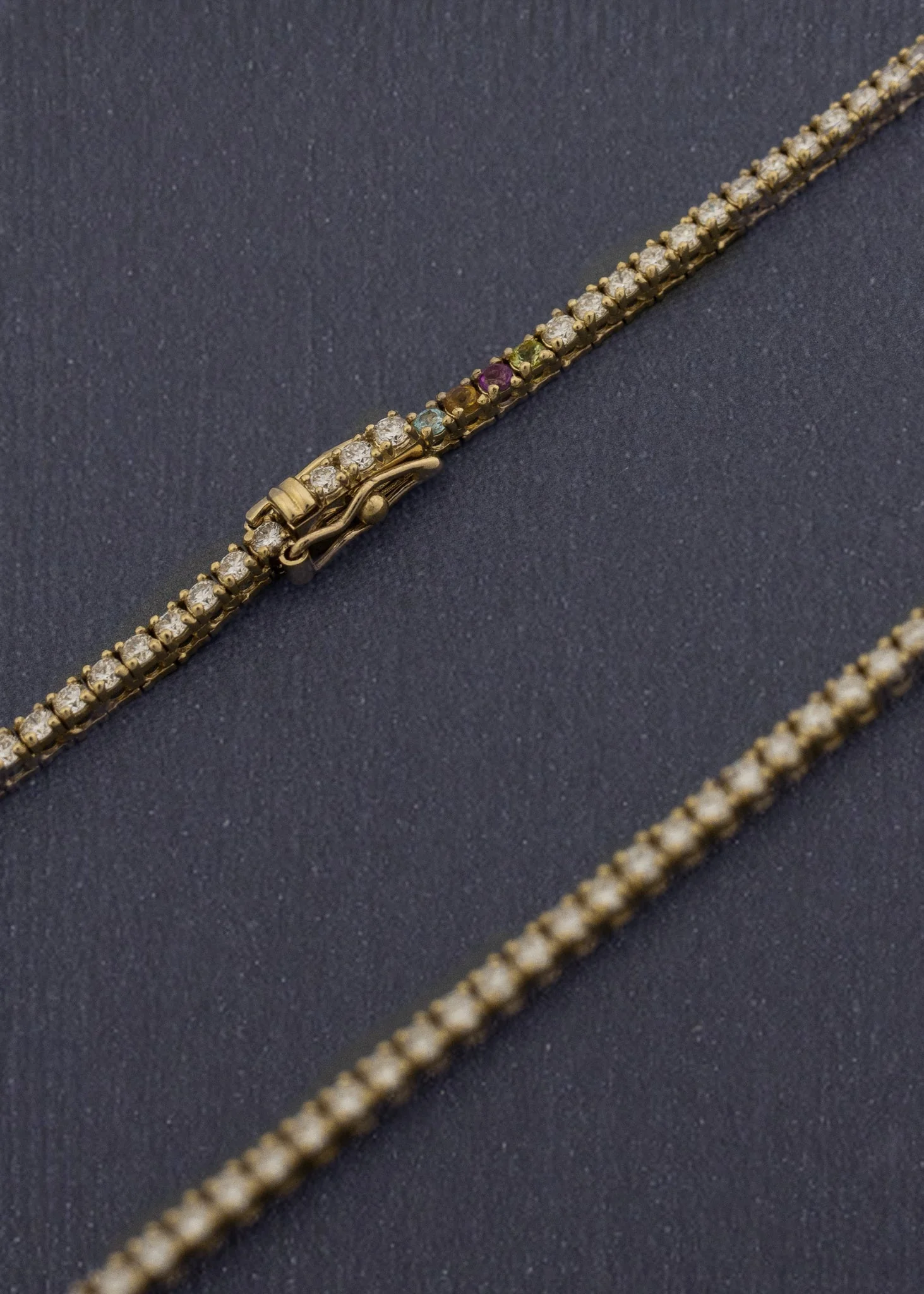 Kinn - Petite Diana Tennis Birthstone Necklace Yellow Gold - Image 7