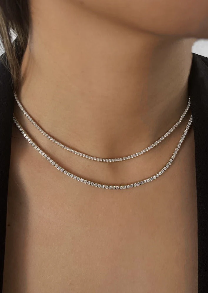 Kinn - Petite Diana Tennis Necklace Diamond 5.0ctw White Gold - Image 4