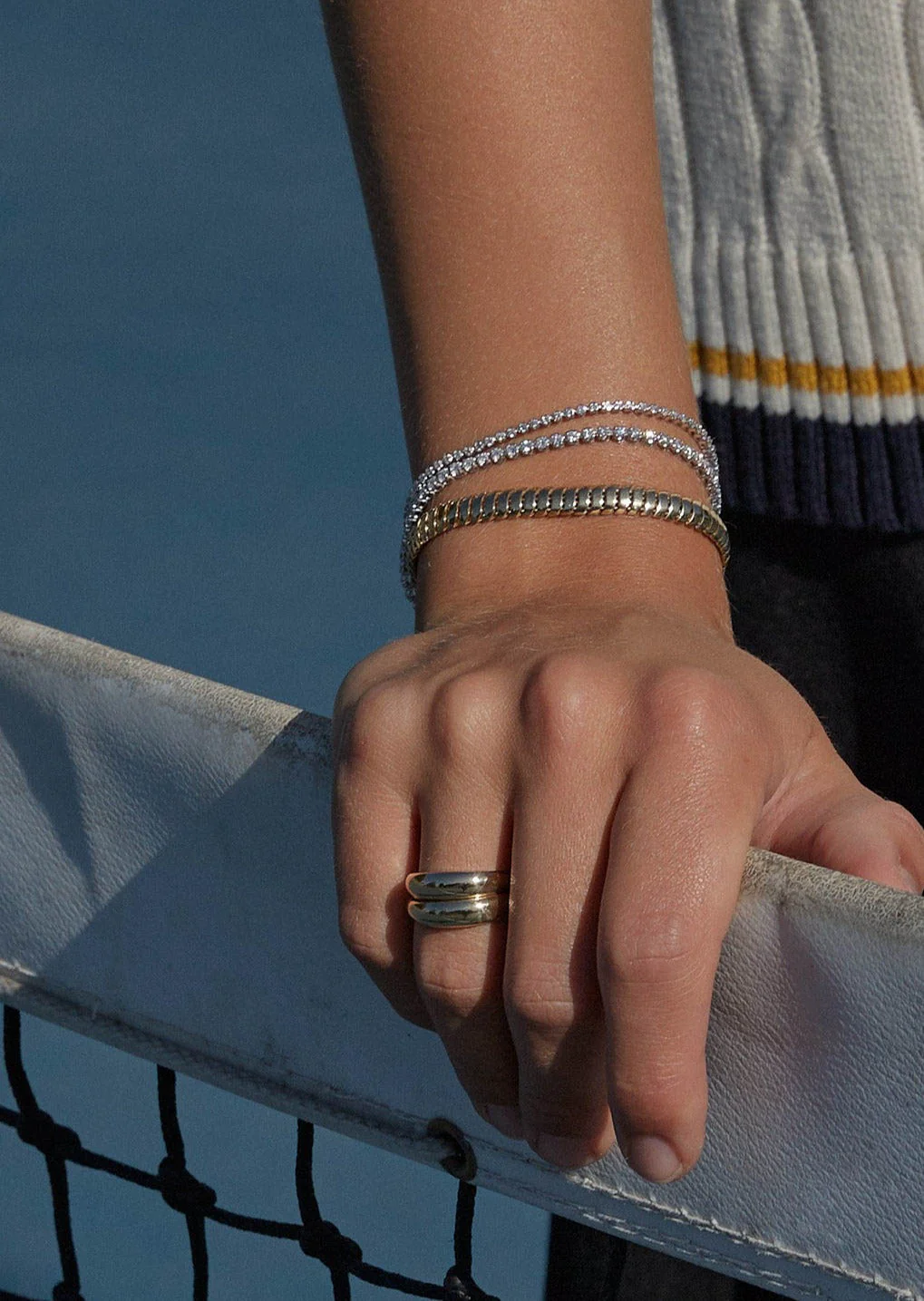 Kinn - Petite Madison Tennis Bracelet Diamond Yellow Gold - Image 5