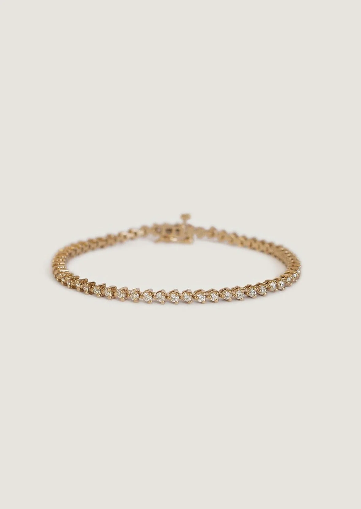 Kinn - Petite Rachel Three Prong Tennis Bracelet Diamond