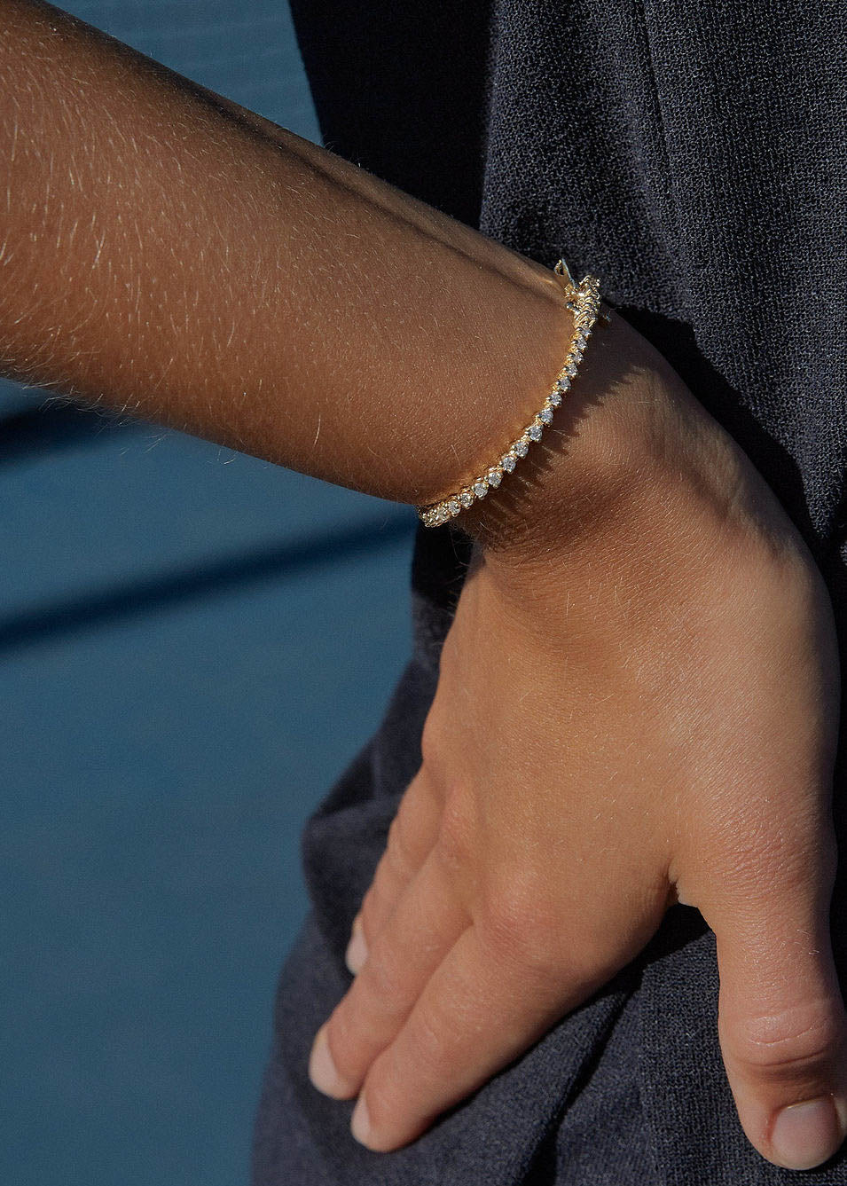 Kinn - Petite Rachel Three Prong Tennis Bracelet Diamond - Image 2