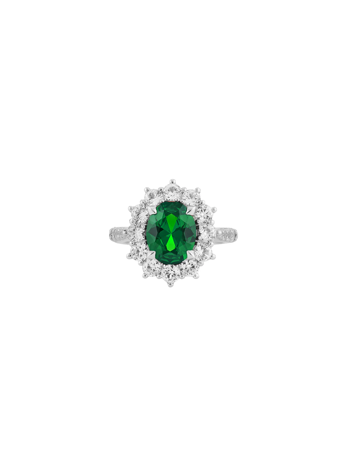 Dorsey - PETITE SPENCER, LAB EMERALD RING, SILVER