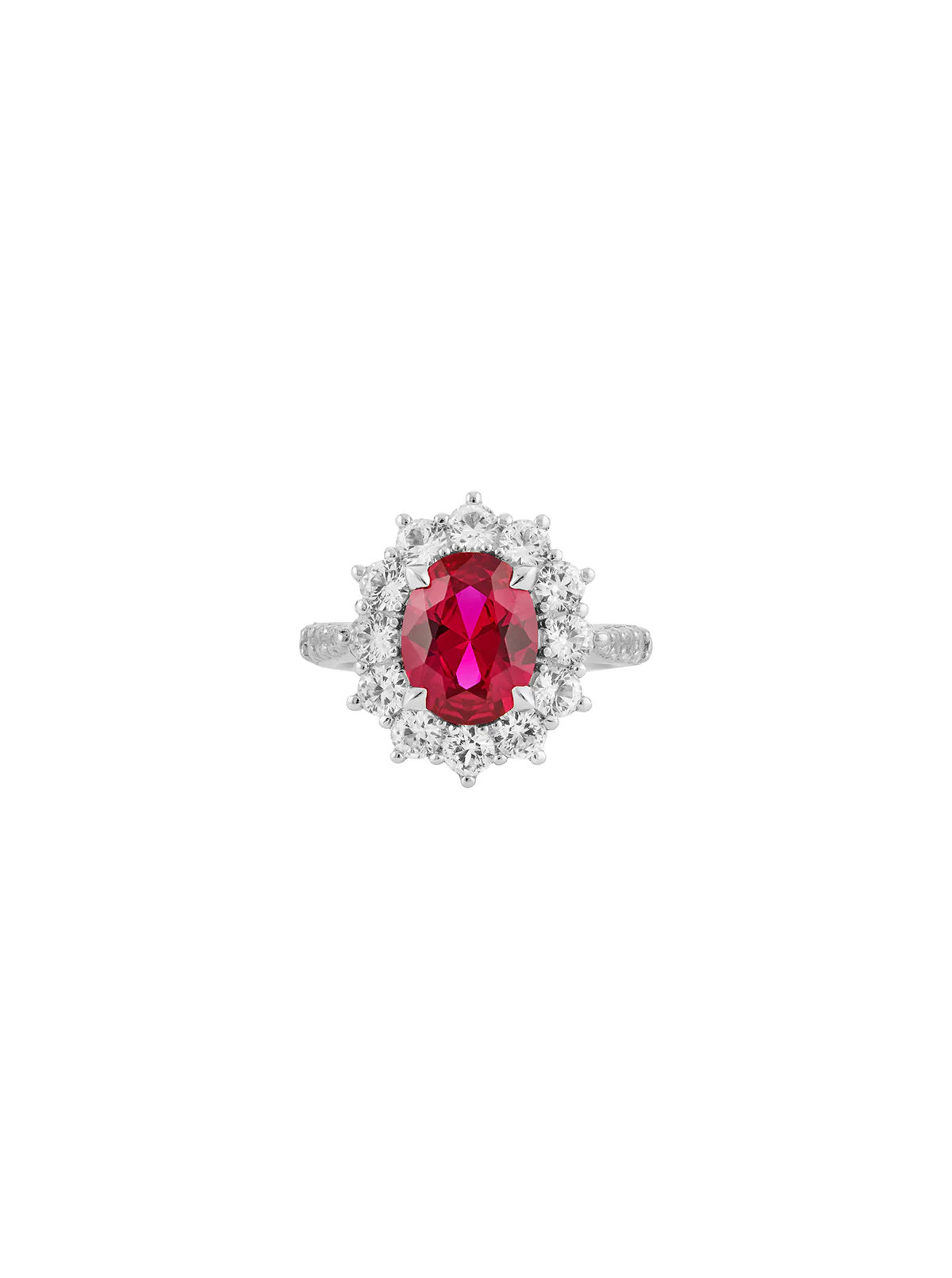 Dorsey - PETITE SPENCER, LAB RED SAPPHIRE RING, SILVER