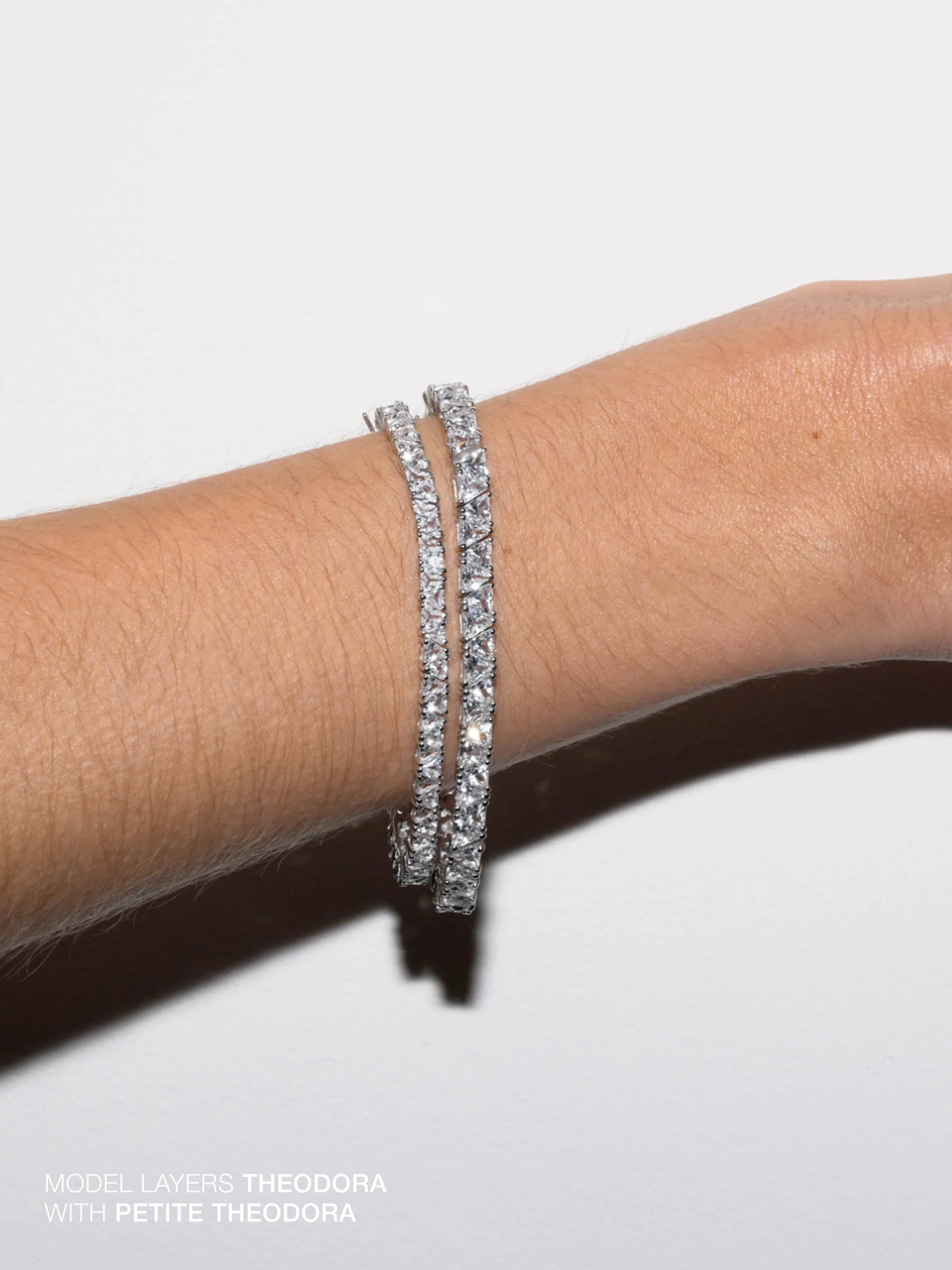 Dorsey - PETITE THEODORA RIVIÈRE BRACELET IN LAB WHITE SAPPHIRE - Image 3