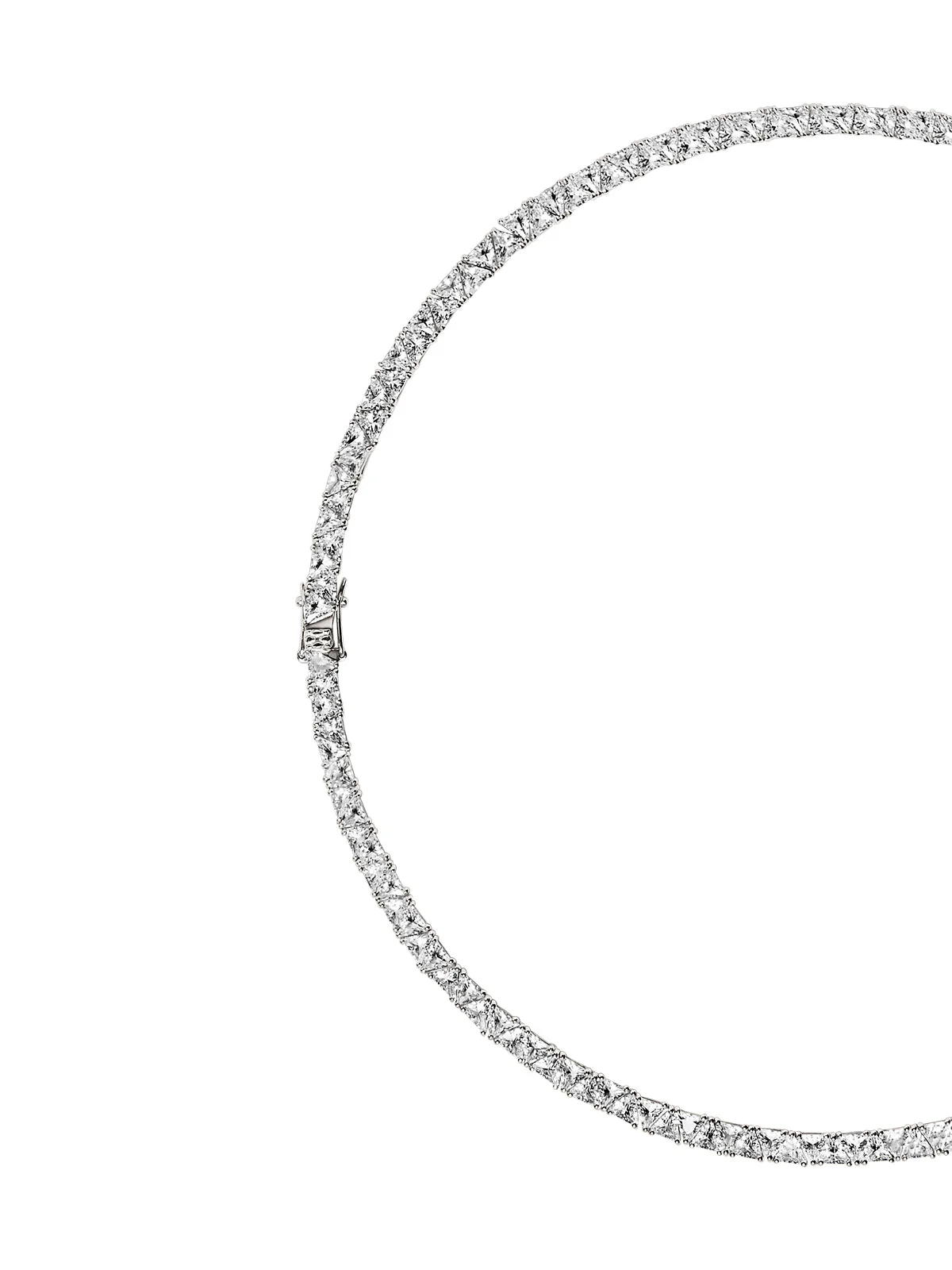 Dorsey - PETITE THEODORA RIVIÈRE NECKLACE IN LAB WHITE SAPPHIRE - Image 2