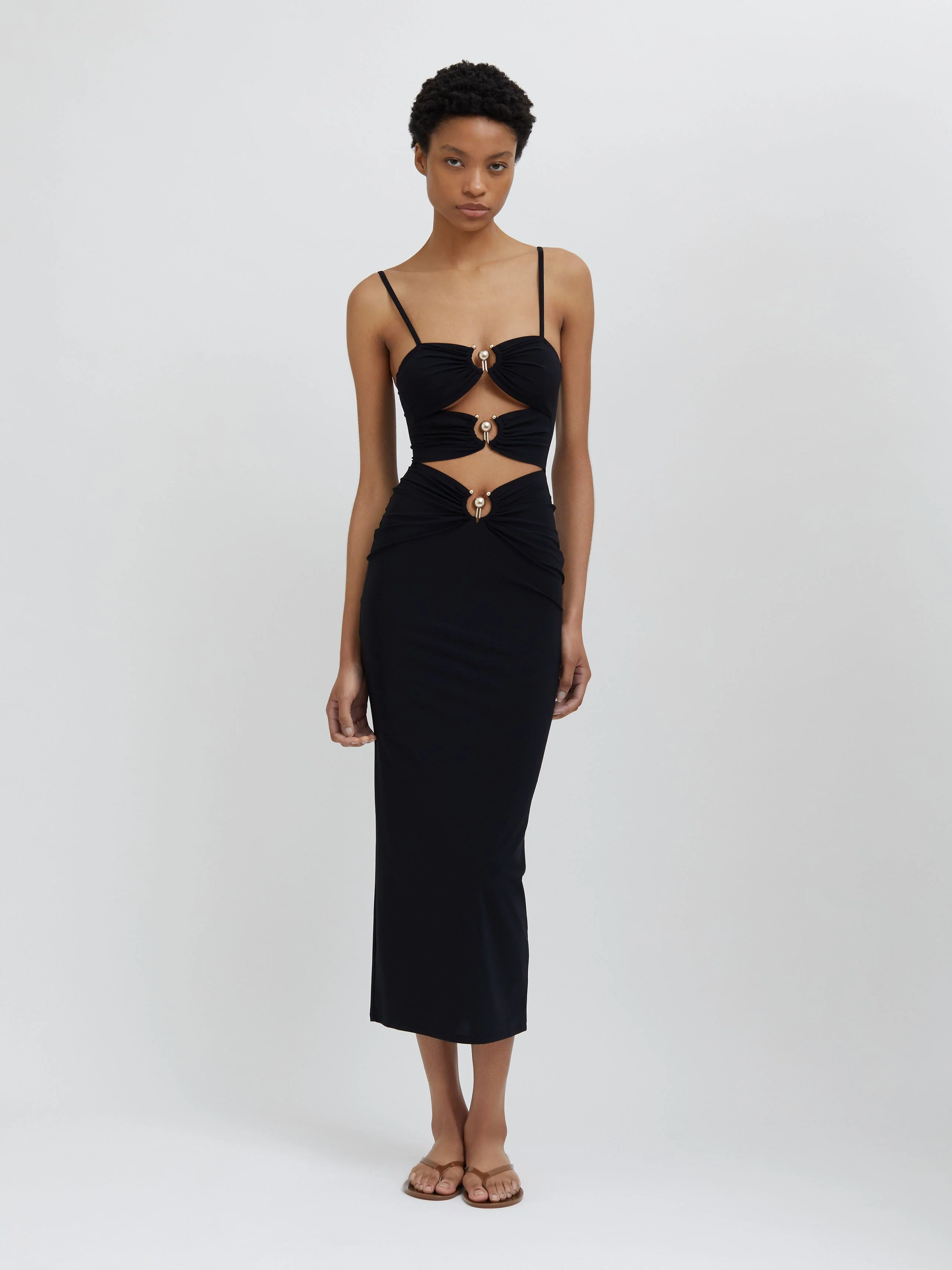 Christopher Esber - Pierced Orbit Column Dress - Image 5