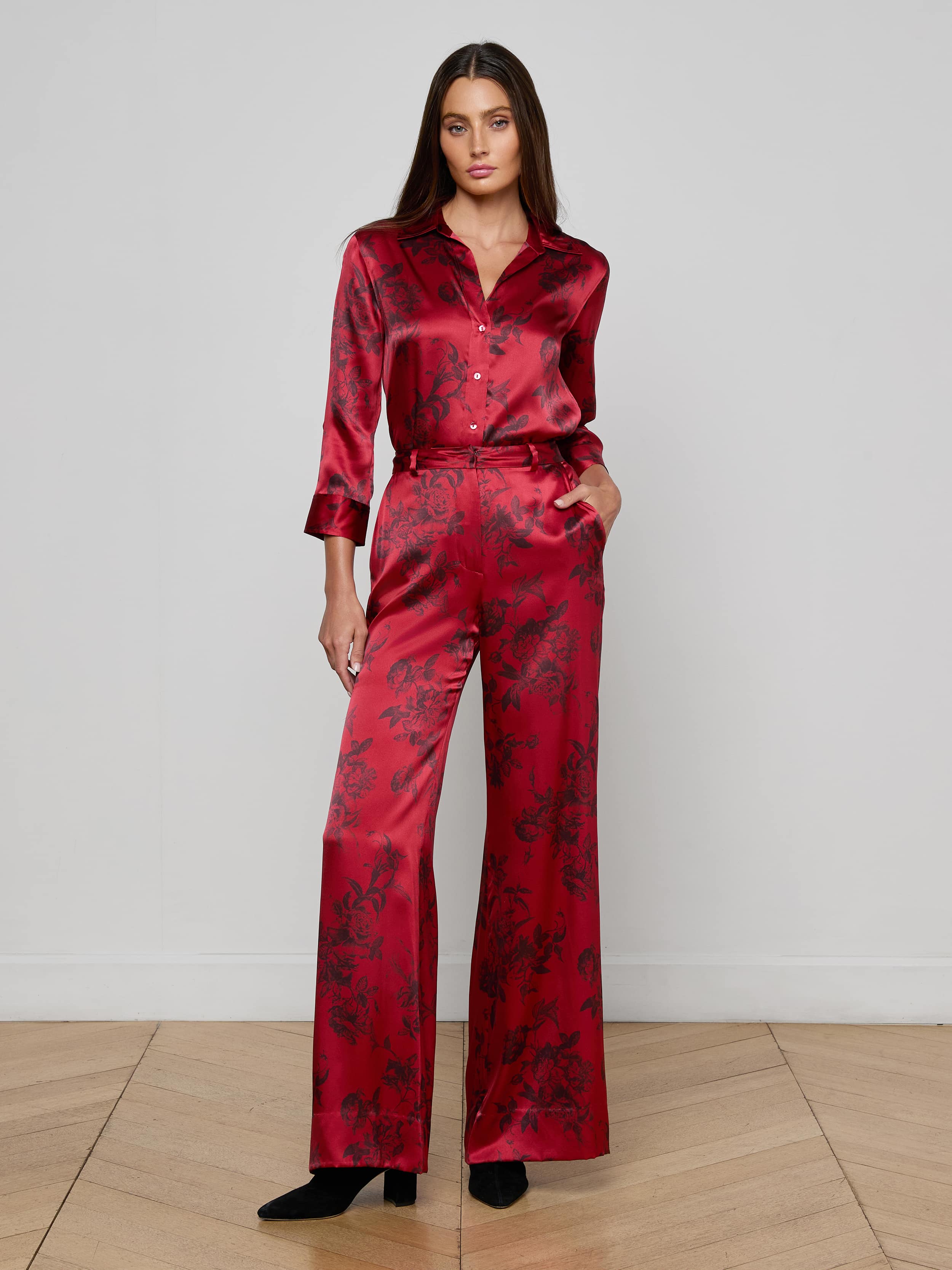 L'AGENCE - Pilar Silk Wide - Leg Pant