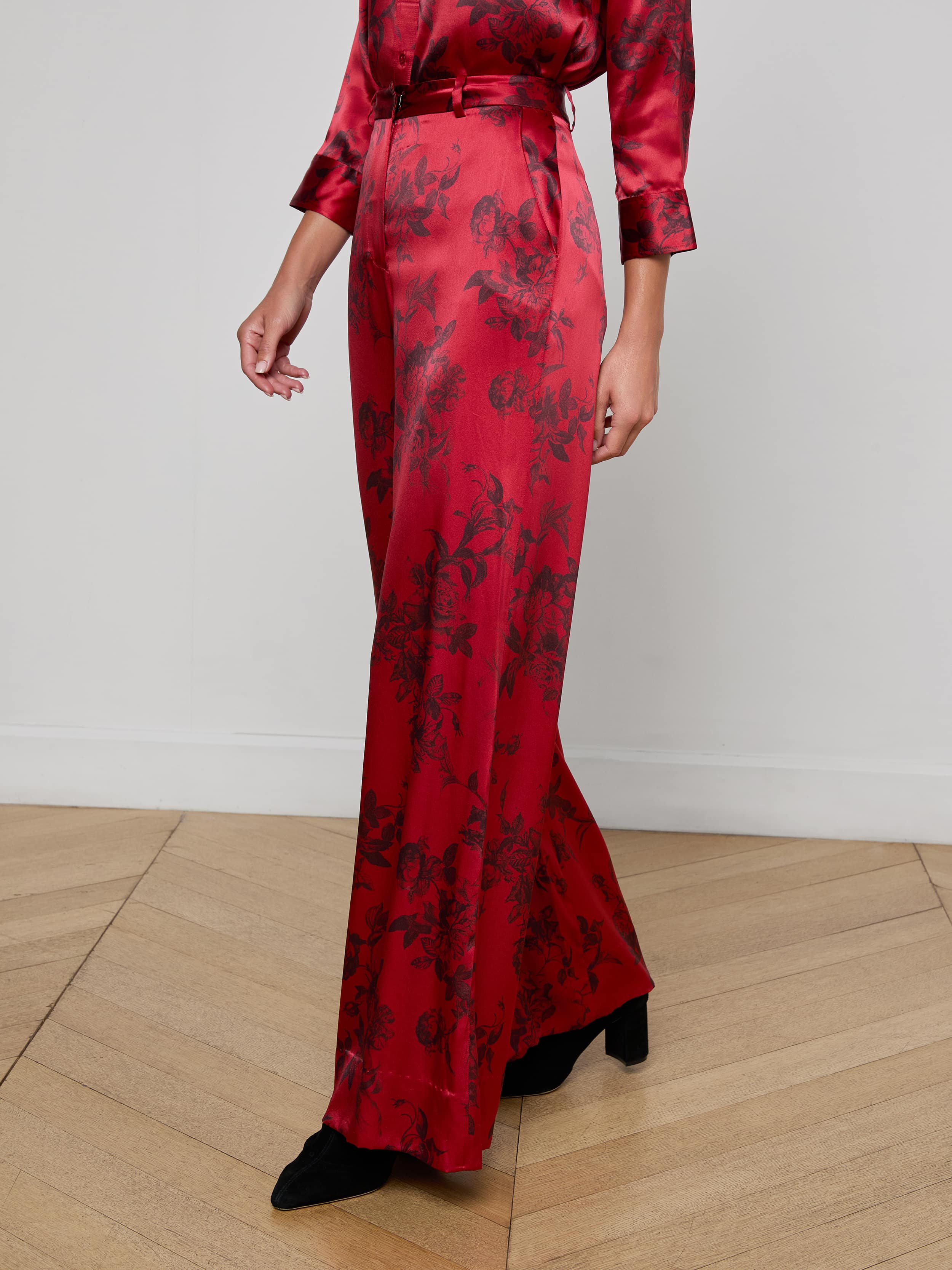 L'AGENCE - Pilar Silk Wide - Leg Pant - Image 10
