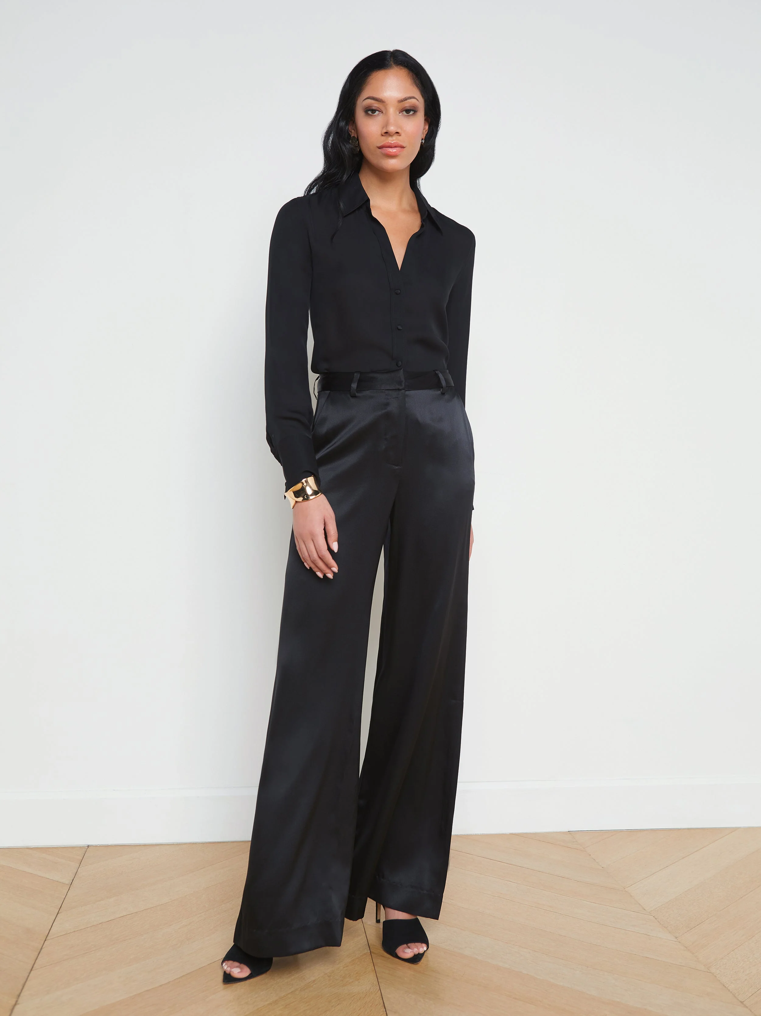 L'AGENCE - Pilar Silk Wide - Leg Pant