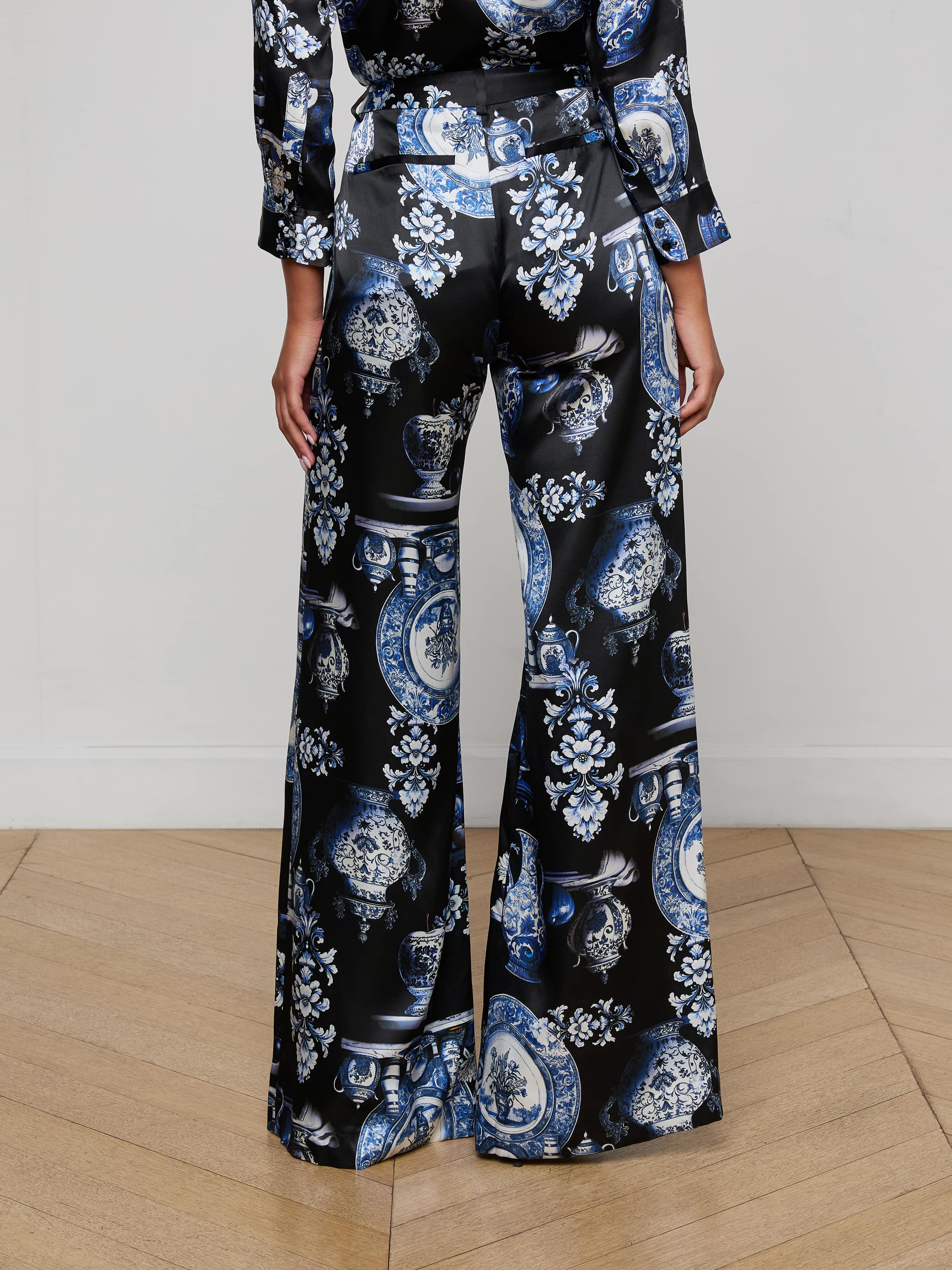 L'AGENCE - Pilar Silk Wide - Leg Pant - Image 4
