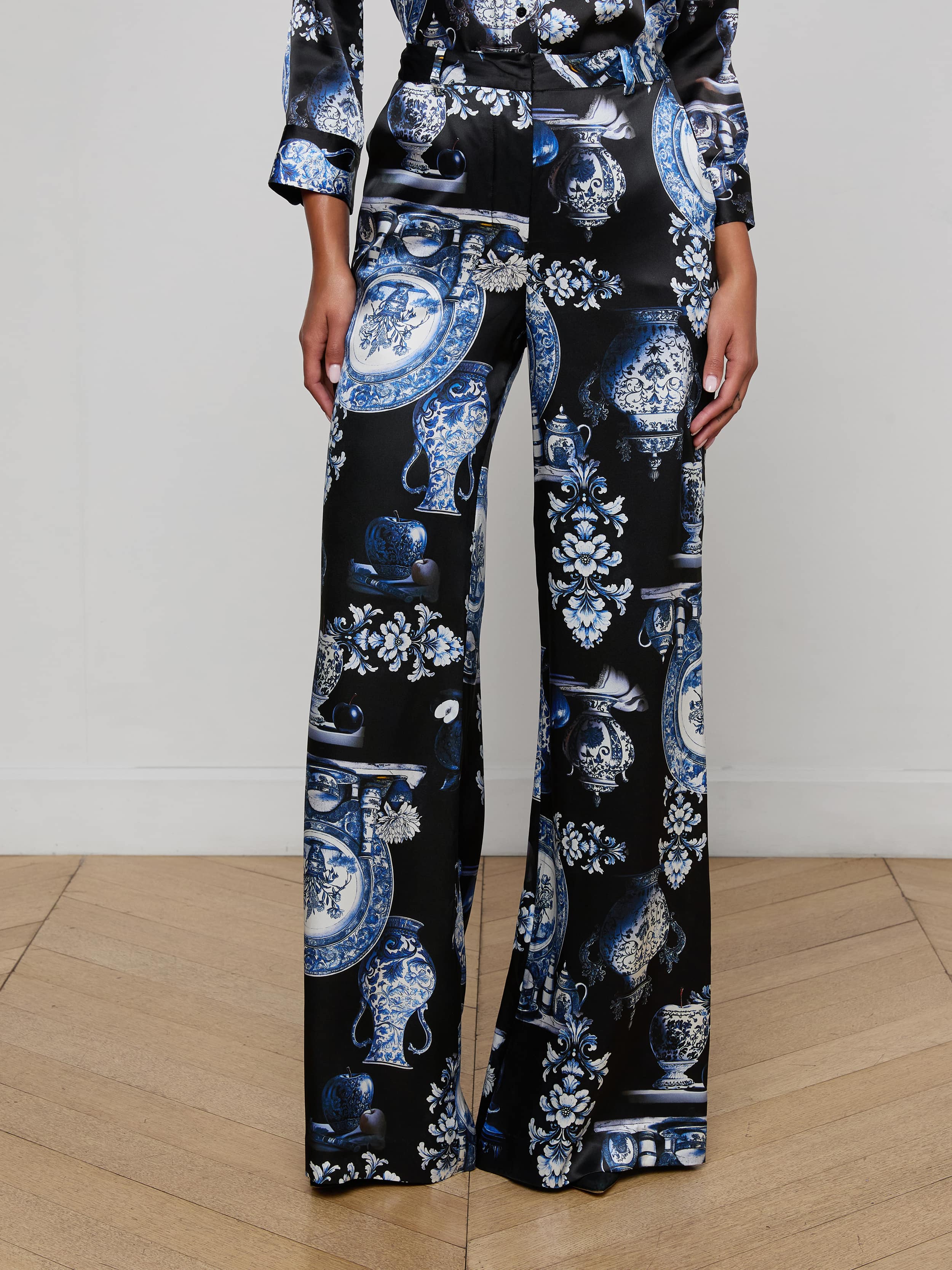 L'AGENCE - Pilar Silk Wide - Leg Pant - Image 9