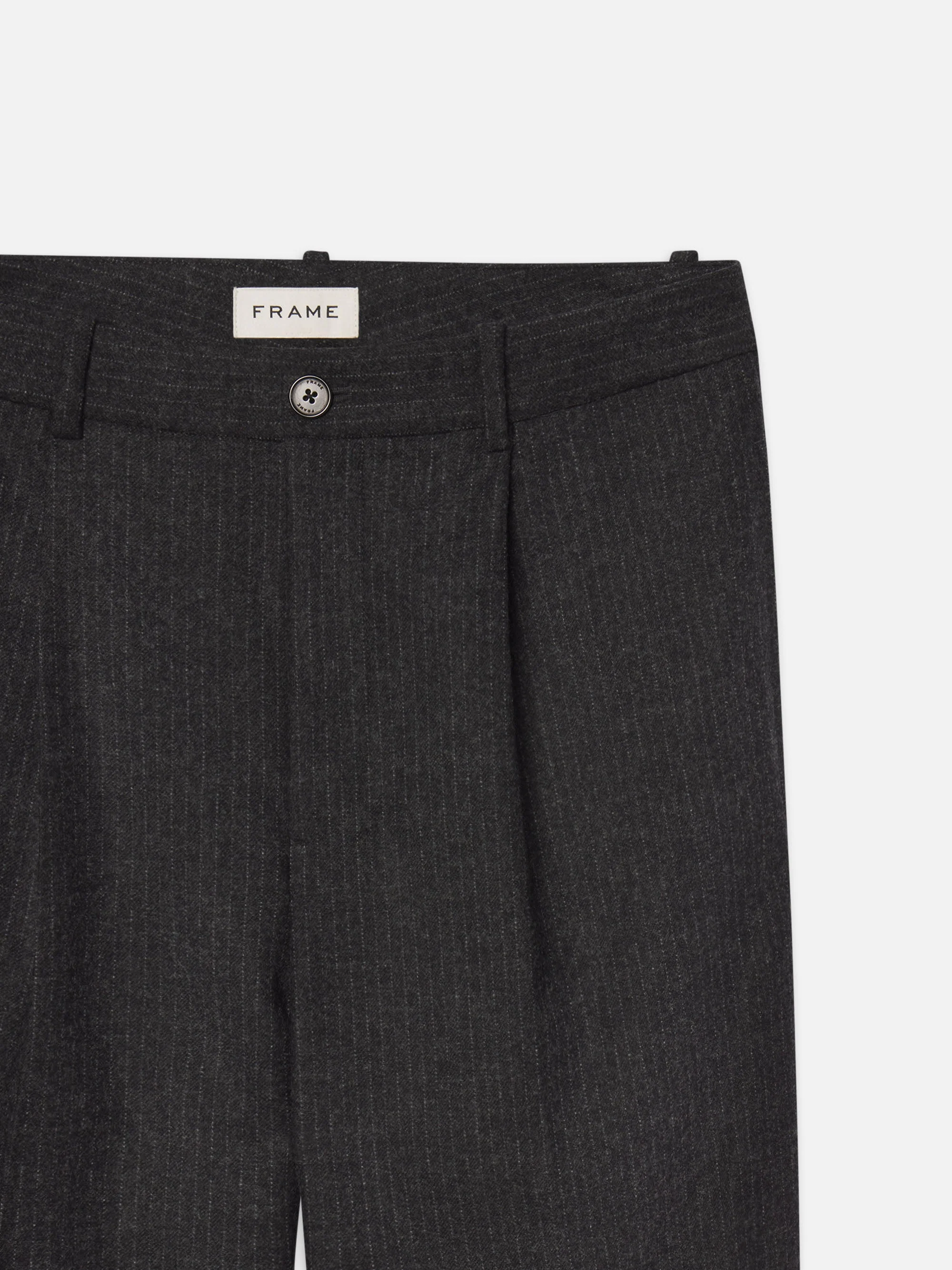 FRAME - Pinstripe Wide Leg Trousers - Image 2