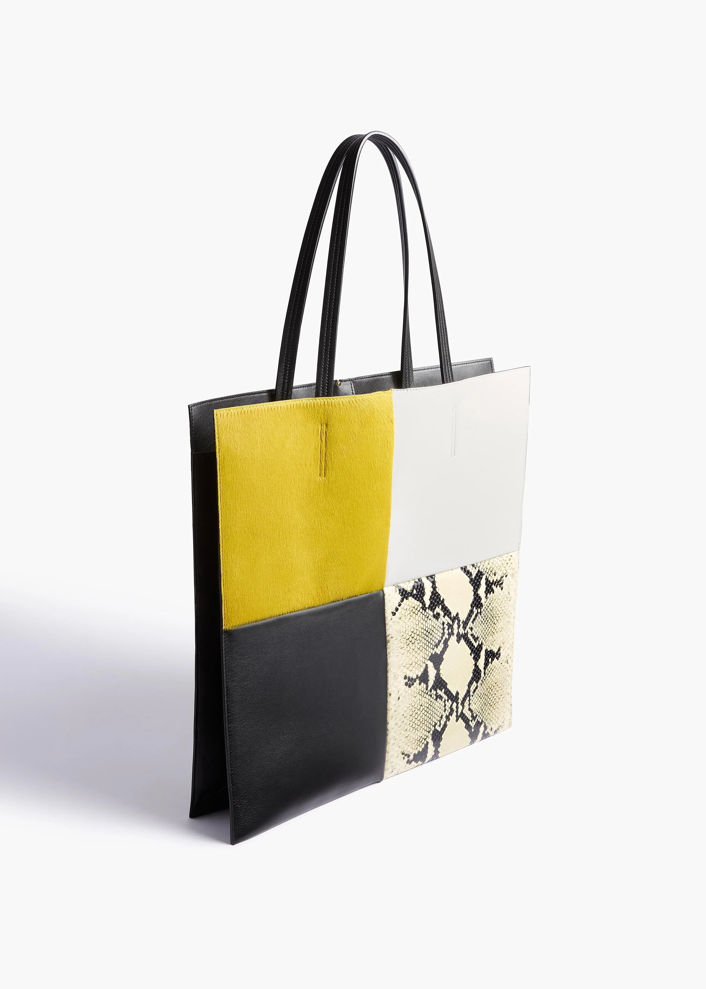 Khaite - Piper Patchwork Tote in Fern Multi - Image 8