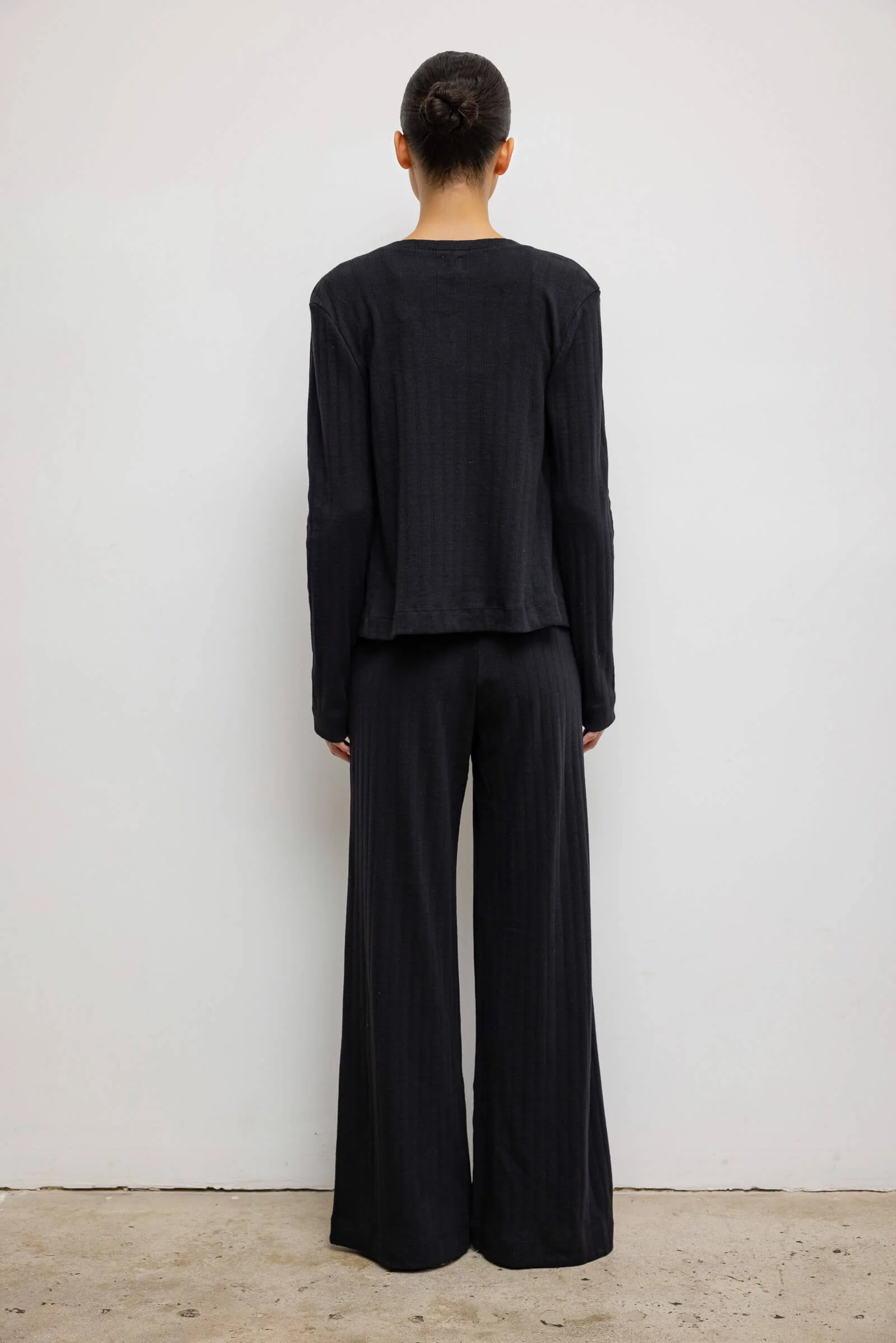 Leset - Pointelle Classic Crew Cardigan - Image 6