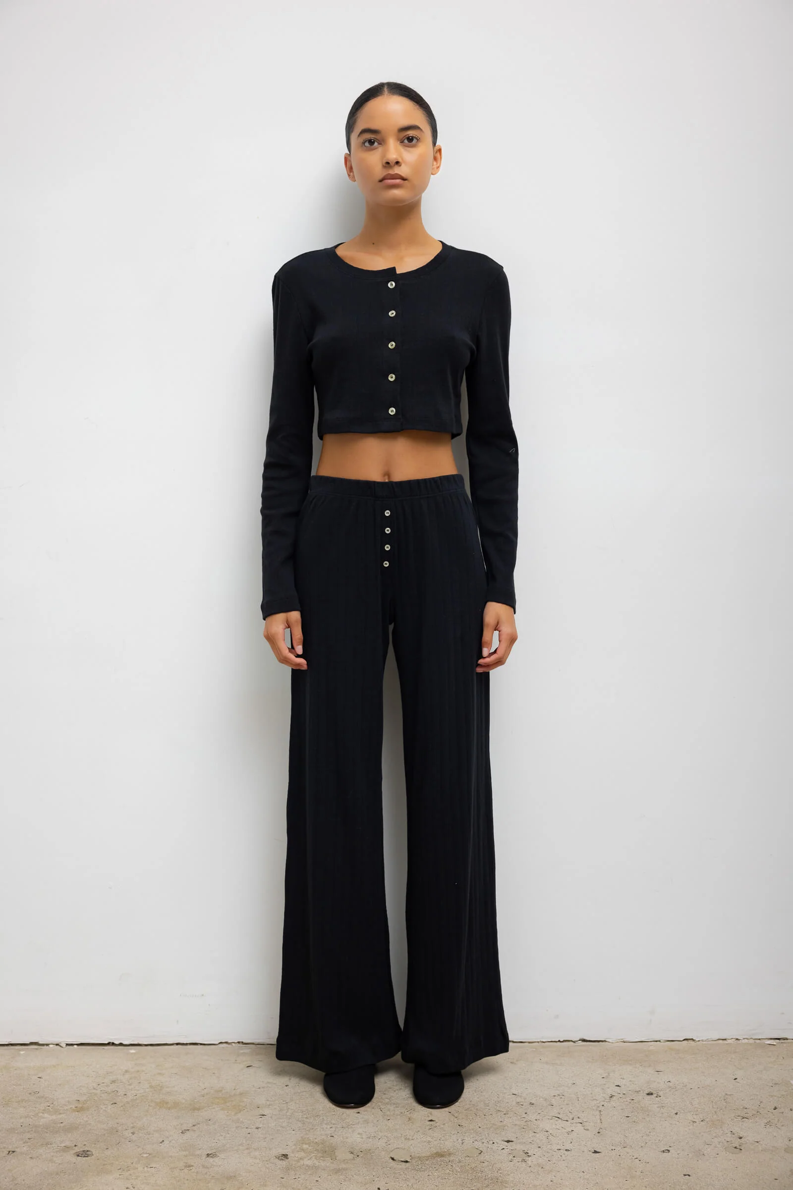 Leset - Pointelle Crop Cardigan - Image 3