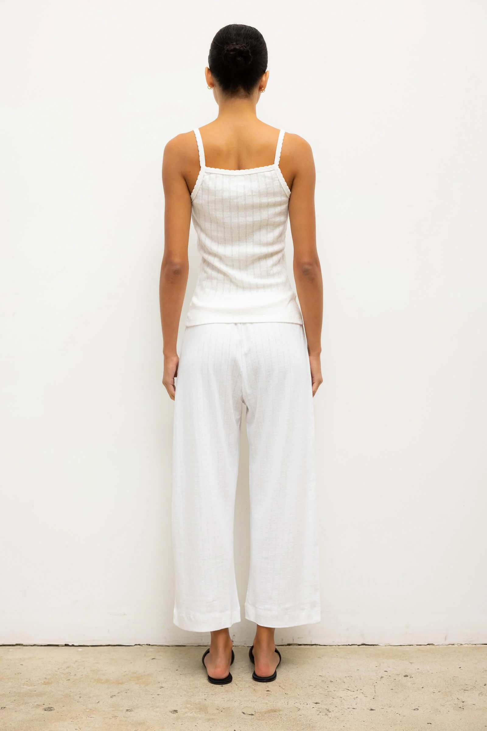 Leset - Pointelle Crop Wide Leg Pant - Image 6