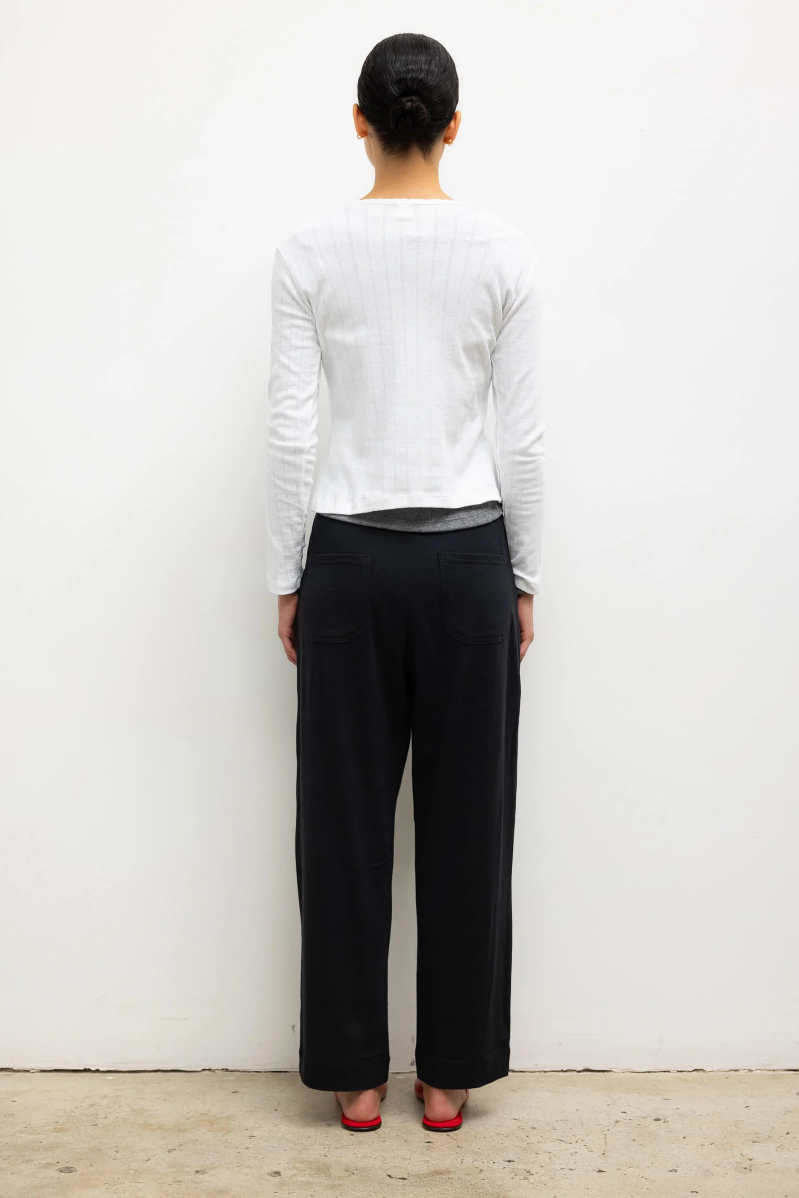 Leset - Pointelle Long Sleeve Henley - Image 7