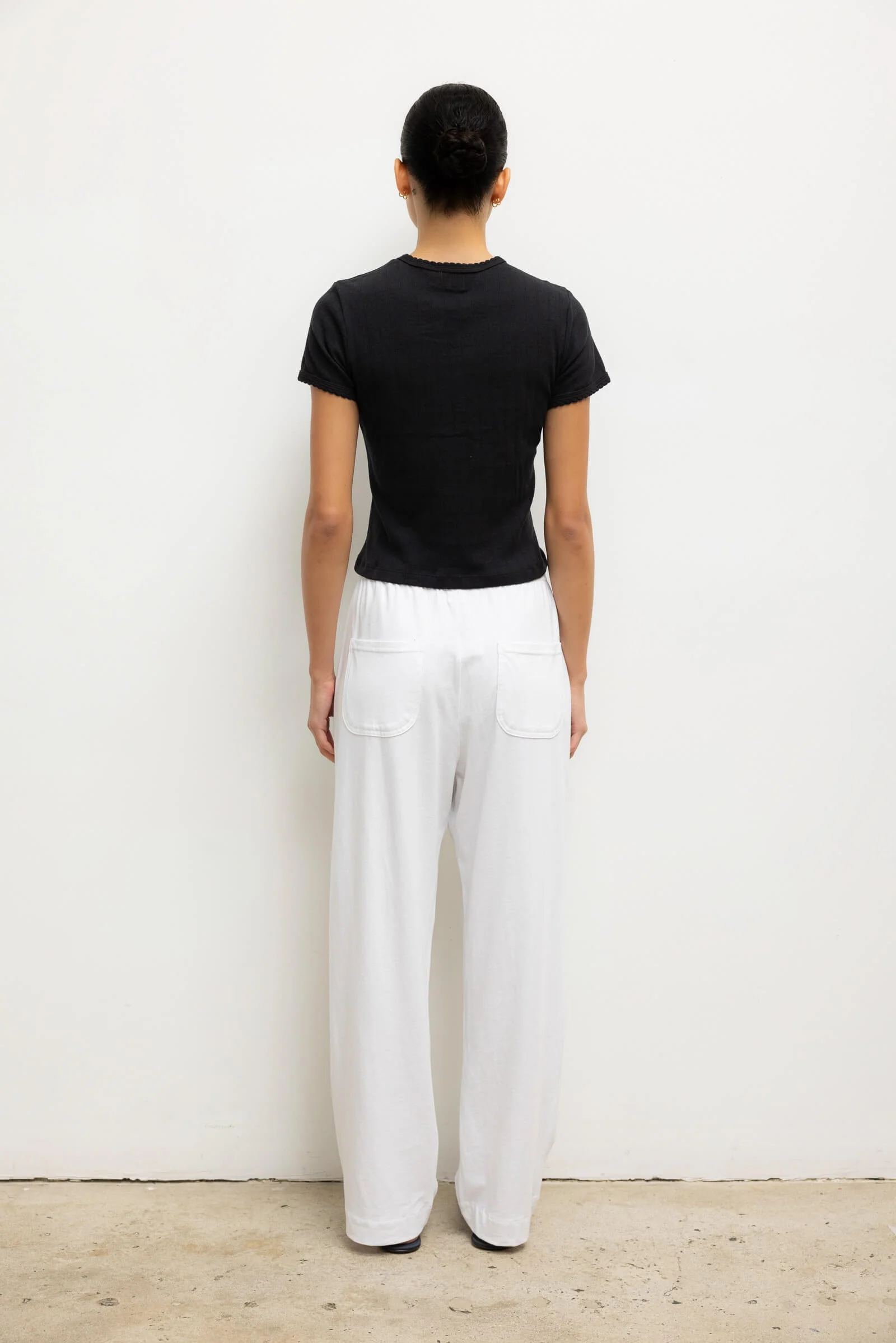 Leset - Pointelle Short Sleeve Cardigan - Image 7