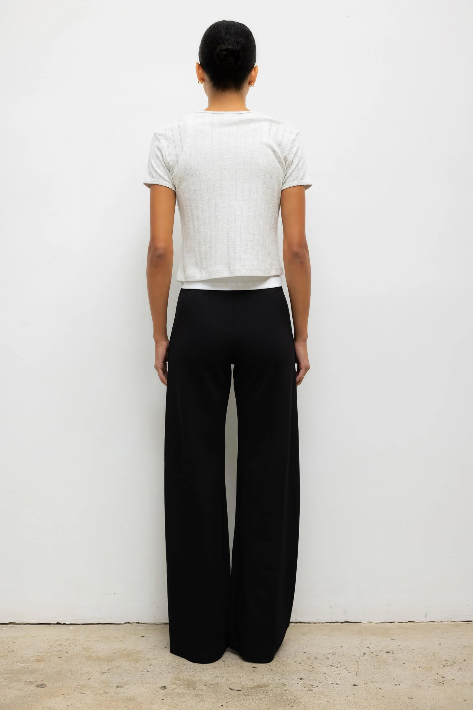 Leset - Pointelle Short Sleeve Cardigan - Image 7